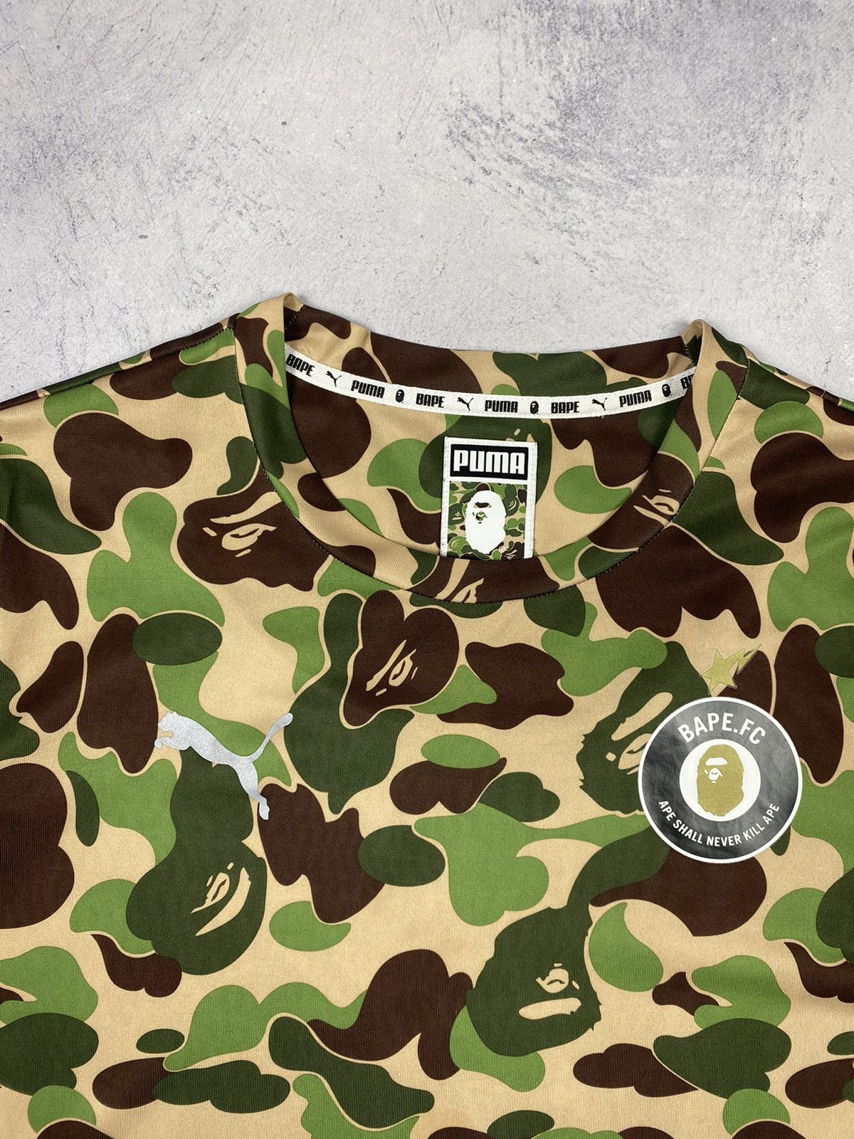 Bape × Puma A Bathing Ape Bape x Puma ABC Camo Jersey T Shirt Size US M / EU 48-50 / 2 - 5 Thumbnail
