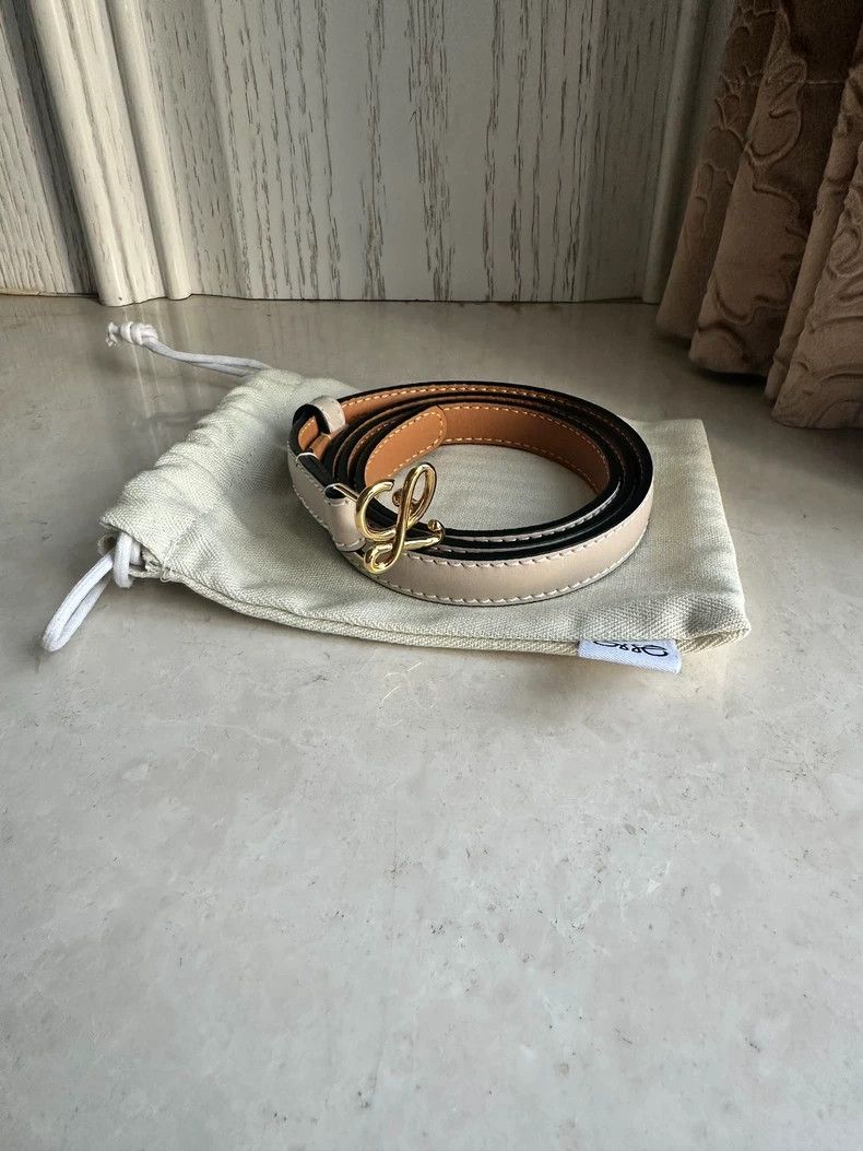 Loewe LOEWE Smooth leather fine leather narrow belt Size ONE SIZE - 1 Thumbnail