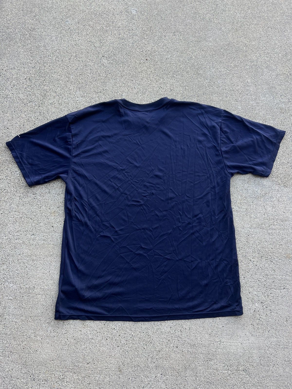 Nike 1990s Vintage Nike Navy Embroidered Swoosh Fleece Shirt Size US XL / EU 56 / 4 - 2 Thumbnail