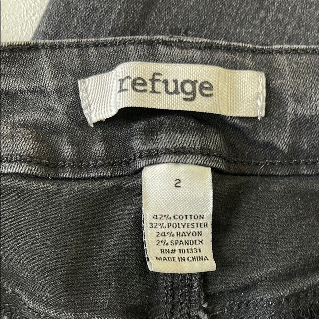Other Refuge size 2 Women's Black Distressed Skinny Jeans Size 22" - 3 Thumbnail