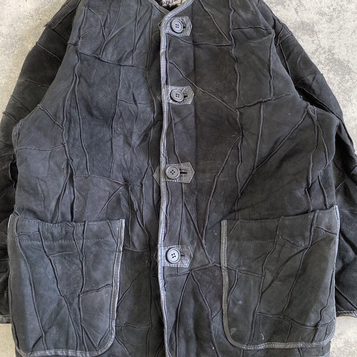 Issey Miyake 1990’s Hai Sporting Gear Shearling Panelled Leather Jacket Size US M / EU 48-50 / 2 - 5 Thumbnail