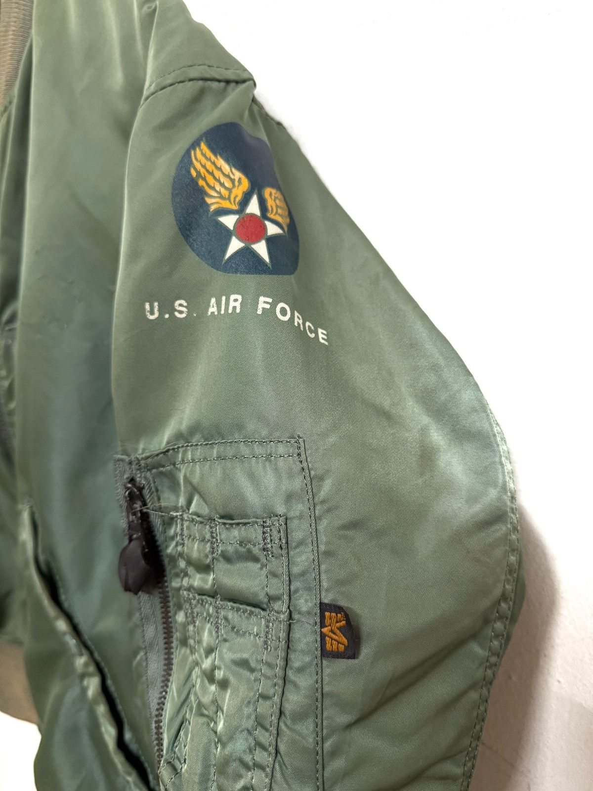 Alpha Industries × Vintage Alpha Industries MA-1 Paint Splatter Design Bomber Jacket Size US M / EU 48-50 / 2 - 4 Thumbnail