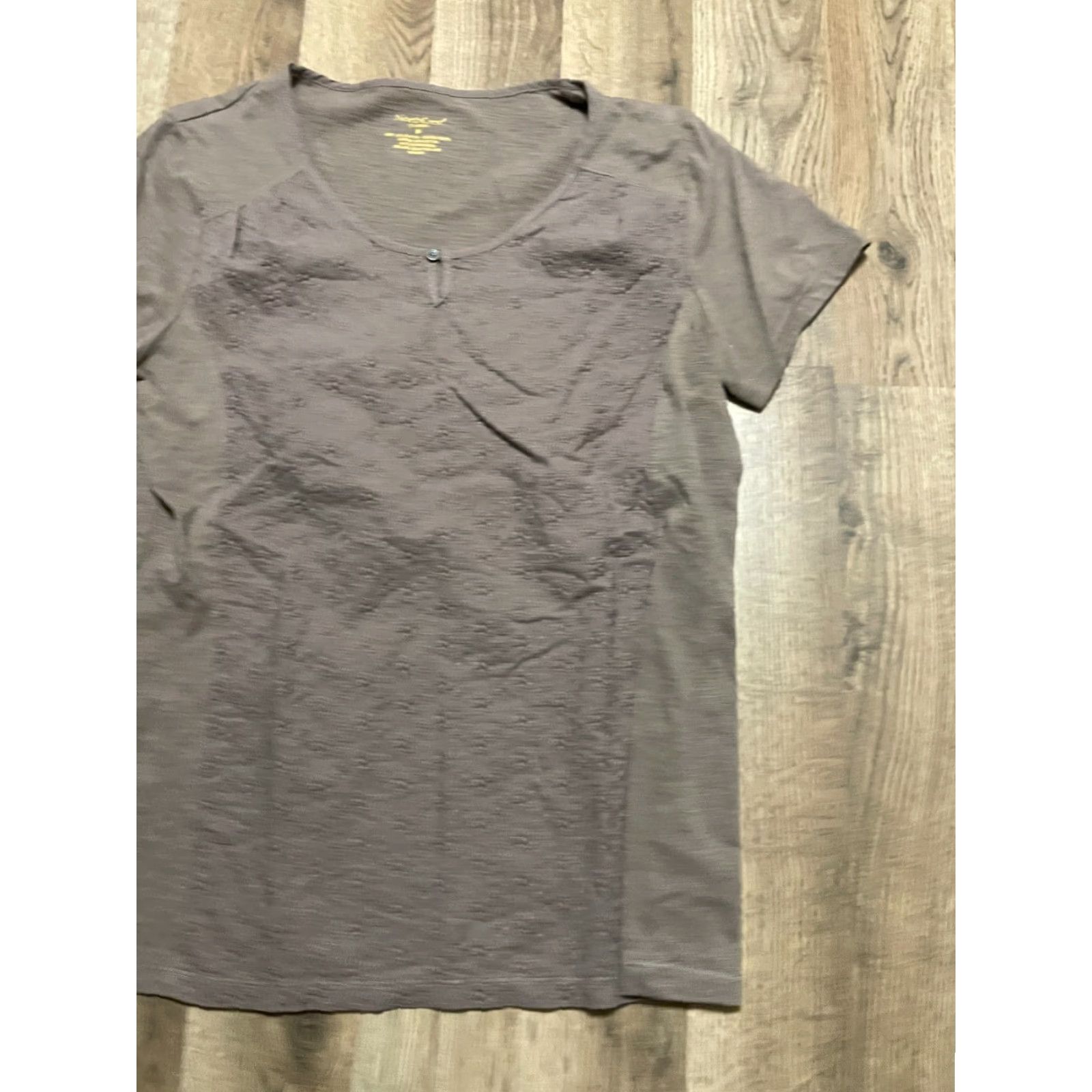 Vintage NorthCrest Shirt Women’s Medium Brown Short Sleeve Scoop Neck Pullover Casual Regular Size M / US 6-8 / IT 42-44 - 4 Thumbnail