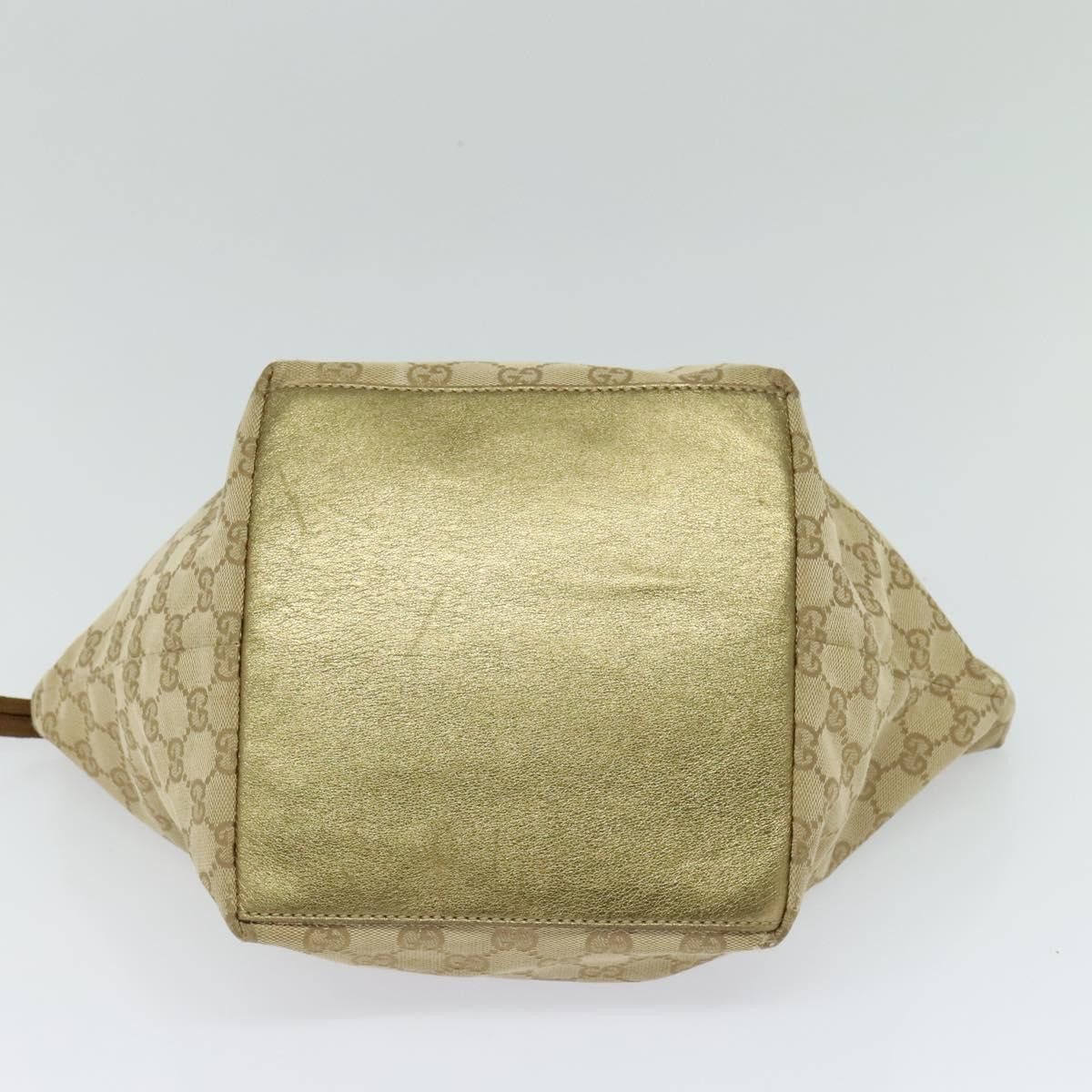 Gucci GUCCI GG Canvas Sherry Line Hand Bag Beige Gold Pink Size ONE SIZE - 9 Thumbnail