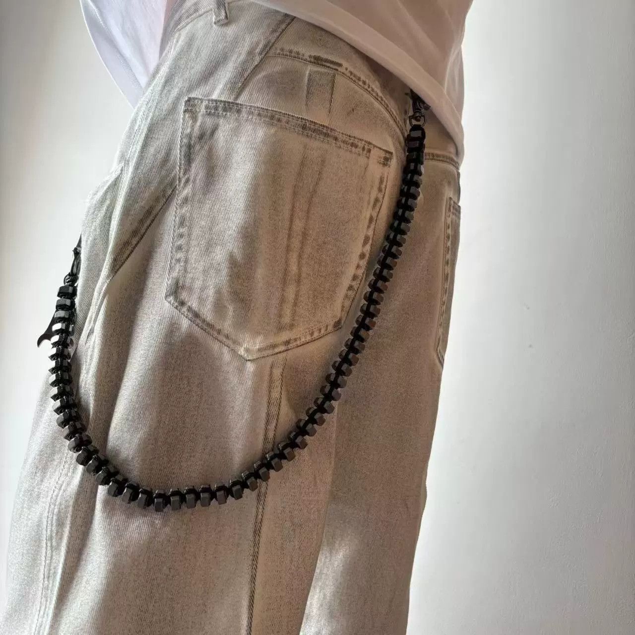 Vintage Retro hip-hop punk style jeans waist chain Size ONE SIZE - 2 Thumbnail