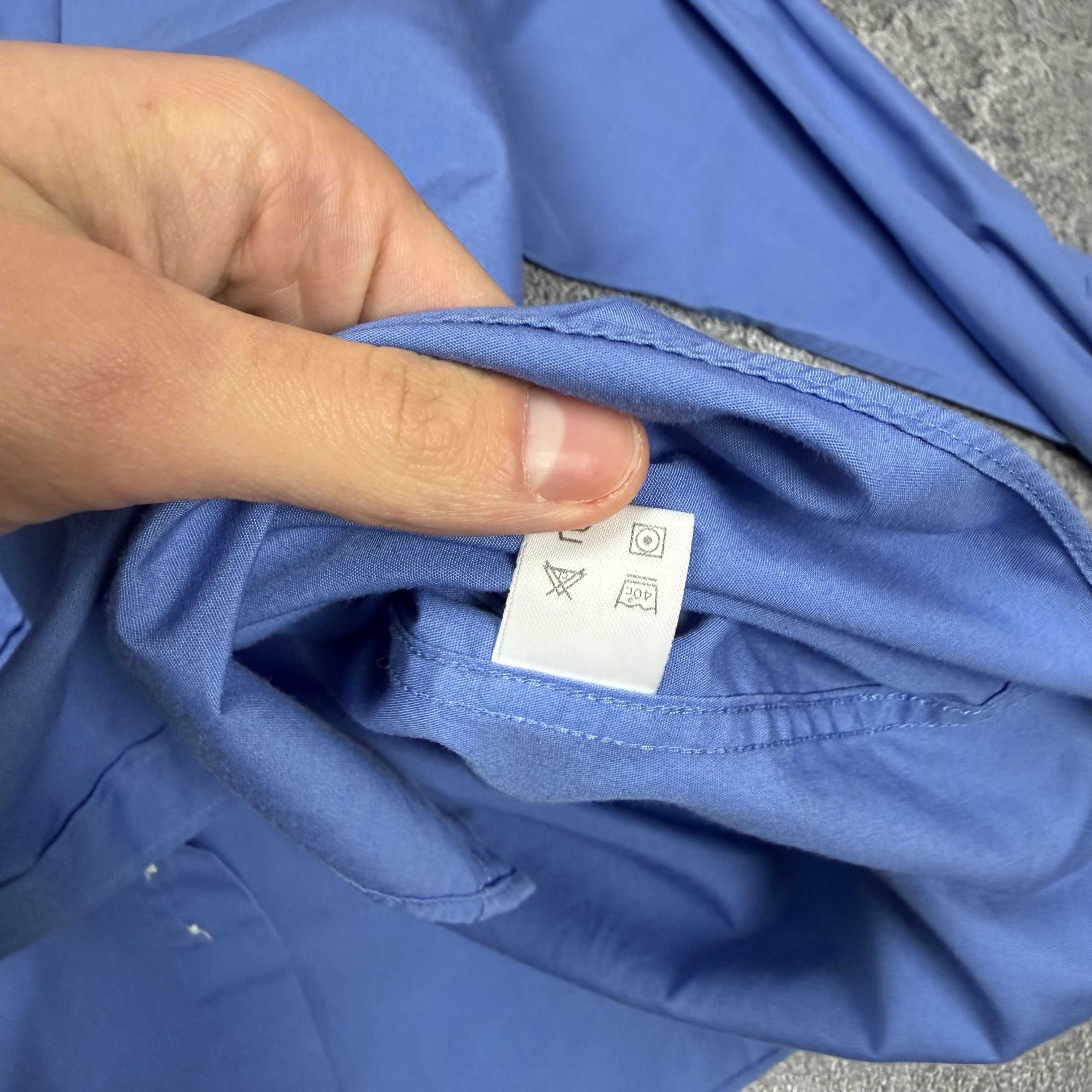 Yves Saint Laurent Yves Saint Laurent Dress Shirt Blue Size US L / EU 52-54 / 3 - 8 Thumbnail