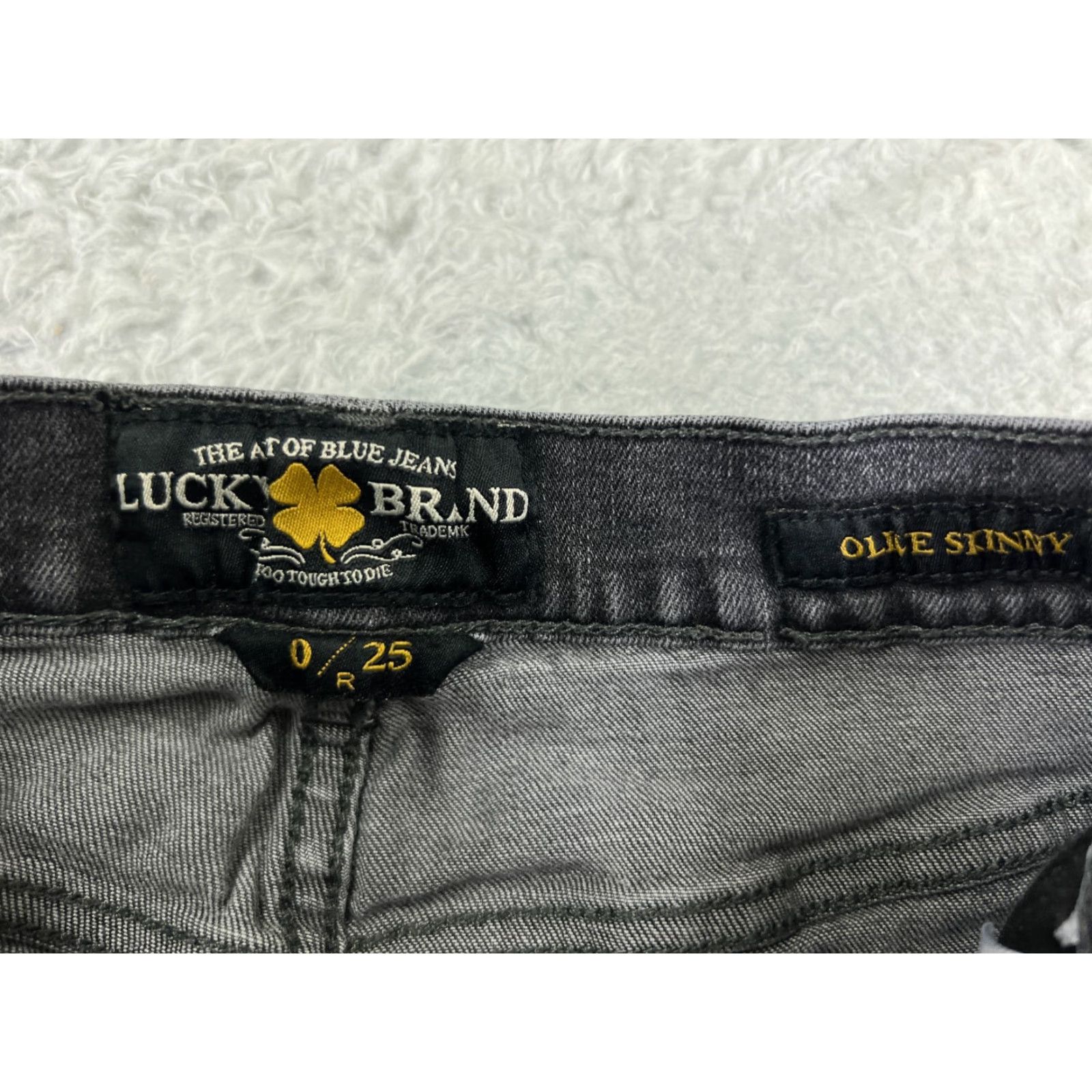 Lucky Brand Lucky Brand Jeans Womens 0 Black Denim Skinny Mid Rise 21x29 Inseam 29 Comfort Stretch Size 25" / US 0 / IT 36 - 6 Thumbnail