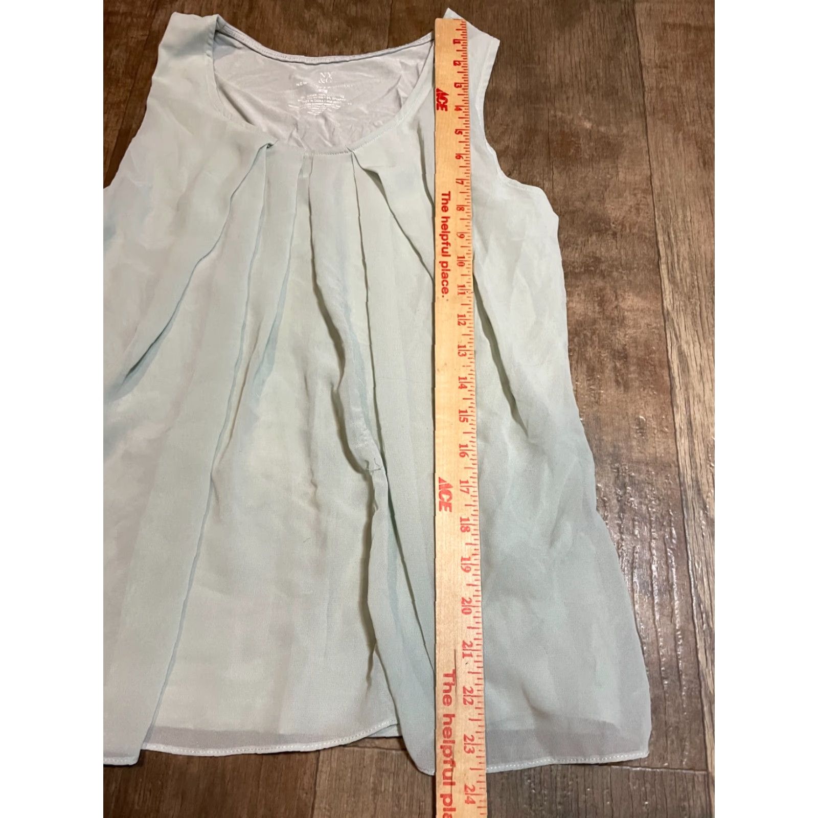 Vintage New York & Company Blouse Shirt Mint Green Sleeveless M Womens Regular Shirt Blouse Womens M Mint Green Sleeveless Shirt Blouse Size M / US 6-8 / IT 42-44 - 3 Thumbnail