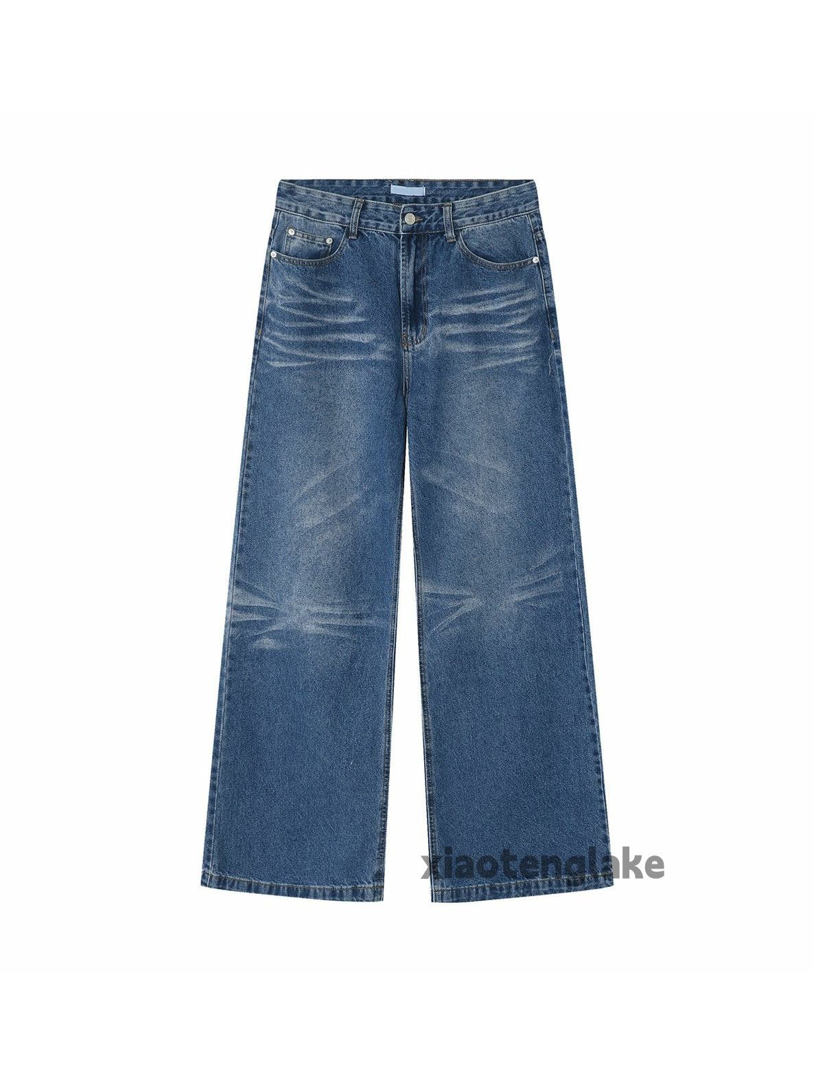 Jean × Vintage washed faded loose baggy skate hiphop yuppie flared jeans Size US 34 / EU 50 - 4 Thumbnail