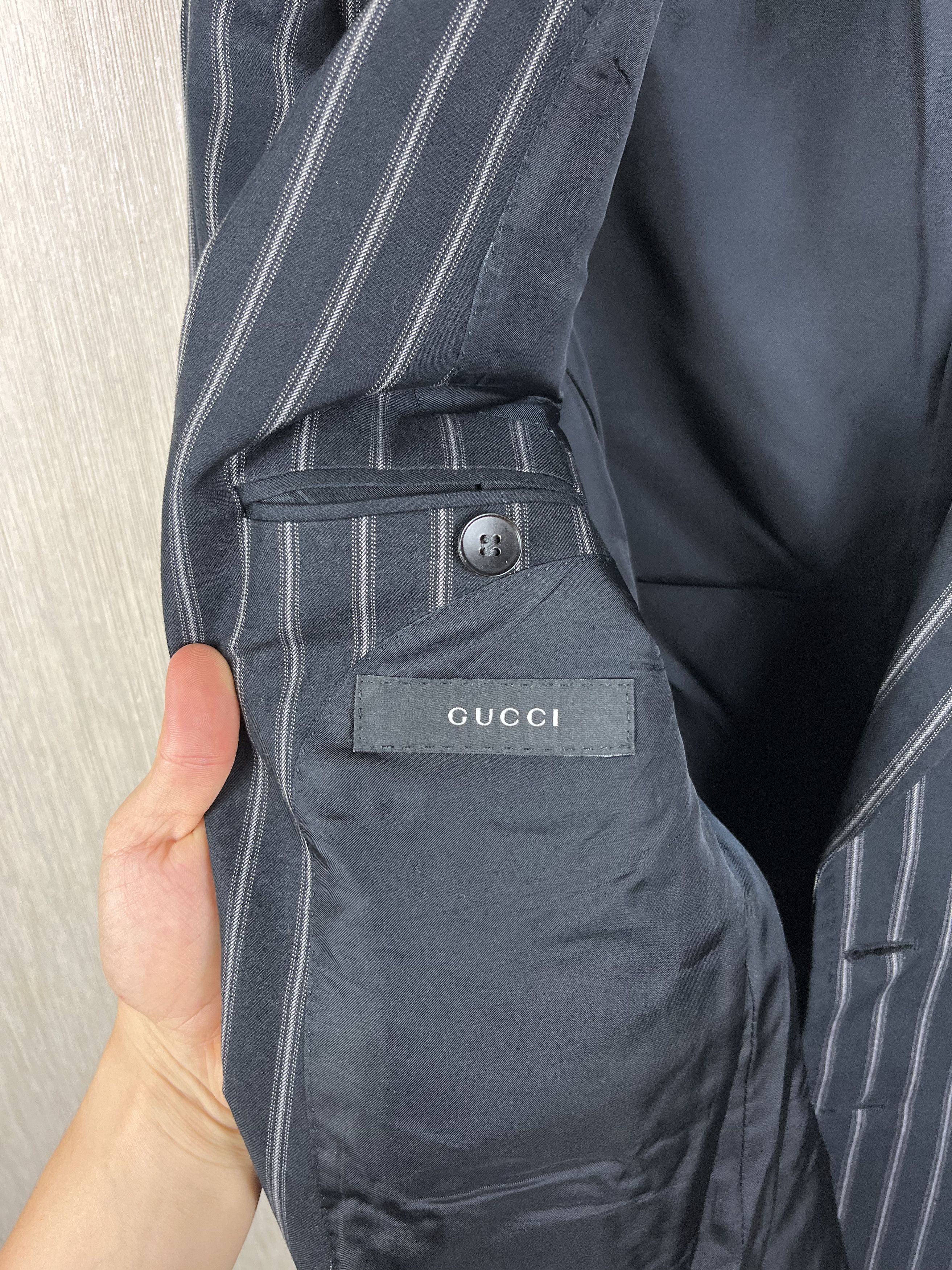 Gucci × Tom Ford Gucci Tom Ford vintage archive striped suit blazer+pants Size 36R - 15 Thumbnail