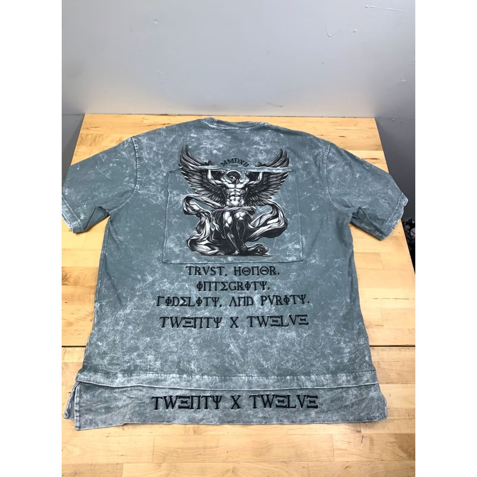 Vintage 2512 Streetwear Shirt Mens M Green Graphic Print Crew Neck Short Sleeve T-Shirt Cotton Casual Spring Summer Mens Size US M / EU 48-50 / 2 - 2 Thumbnail