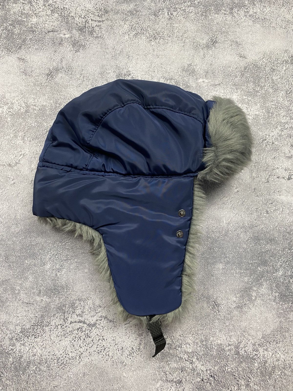 Japanese Brand Vintage Y2K Trapper Ushanka Blue Hylon Faux Fur Mohair Hat Size ONE SIZE - 6 Thumbnail