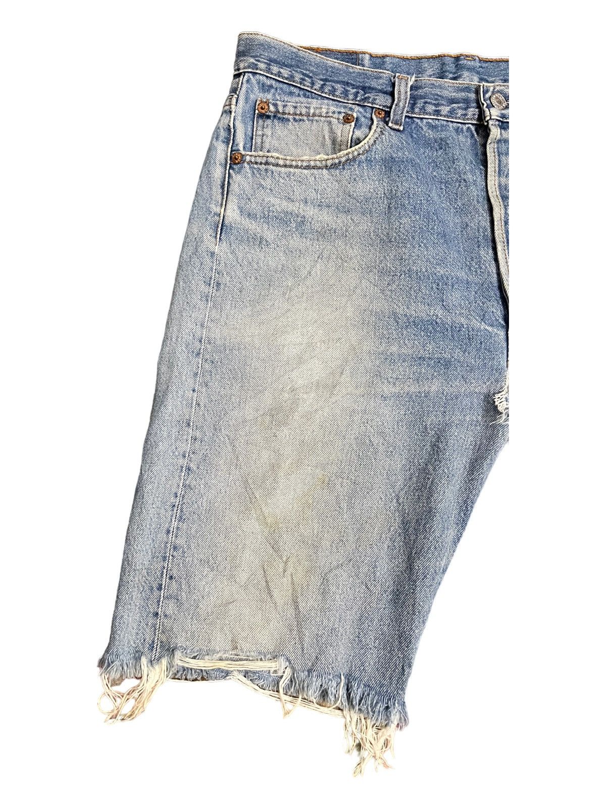LVC × Levi's Vintage Clothing Vintage USA 90’s Levi’s 501 Button Fly Cut Off Shorts Size US 35 - 2 Thumbnail