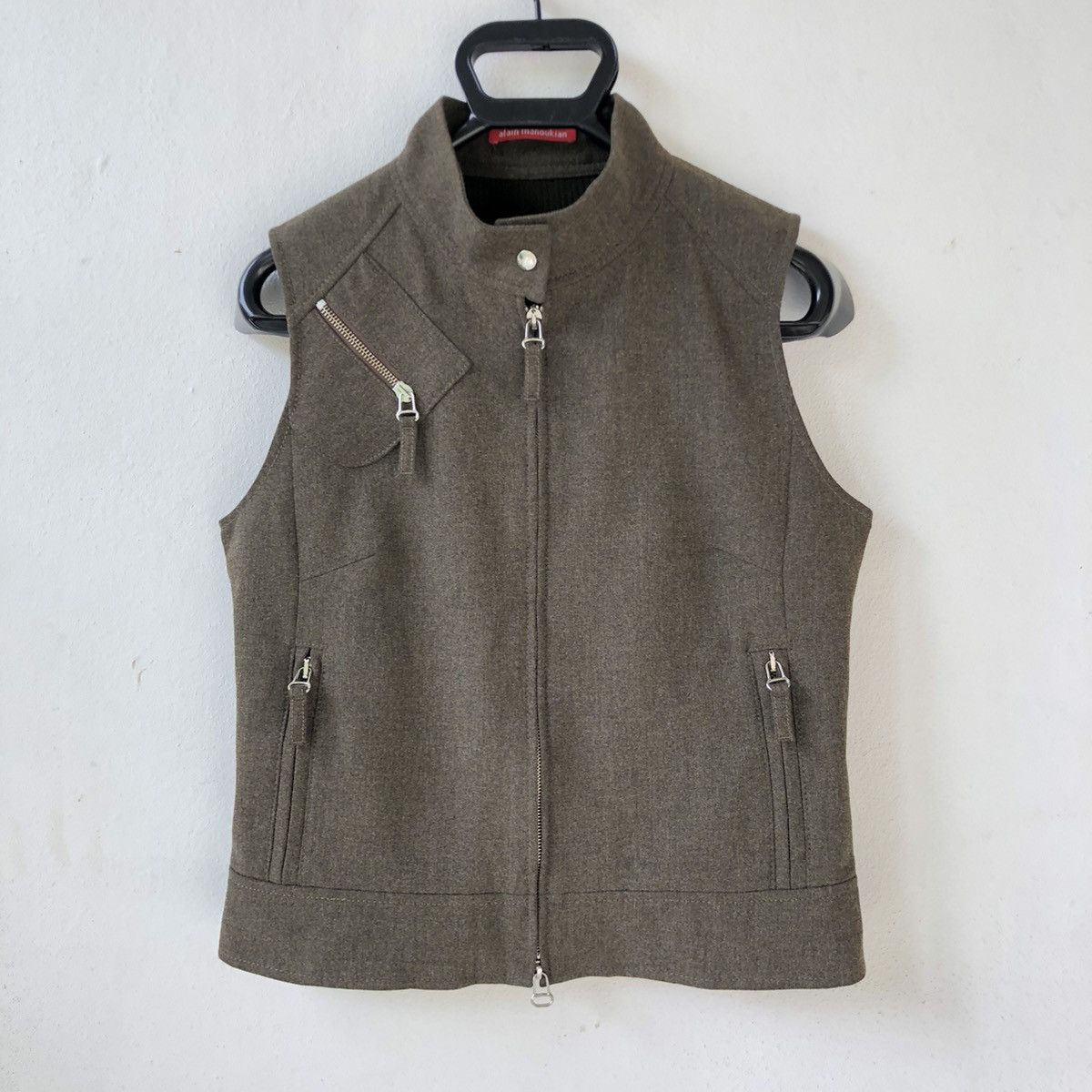 Other ALAIN MANOUKIAN Zip Up Knit Back Vest Size M / US 6-8 / IT 42-44 - 1 Thumbnail