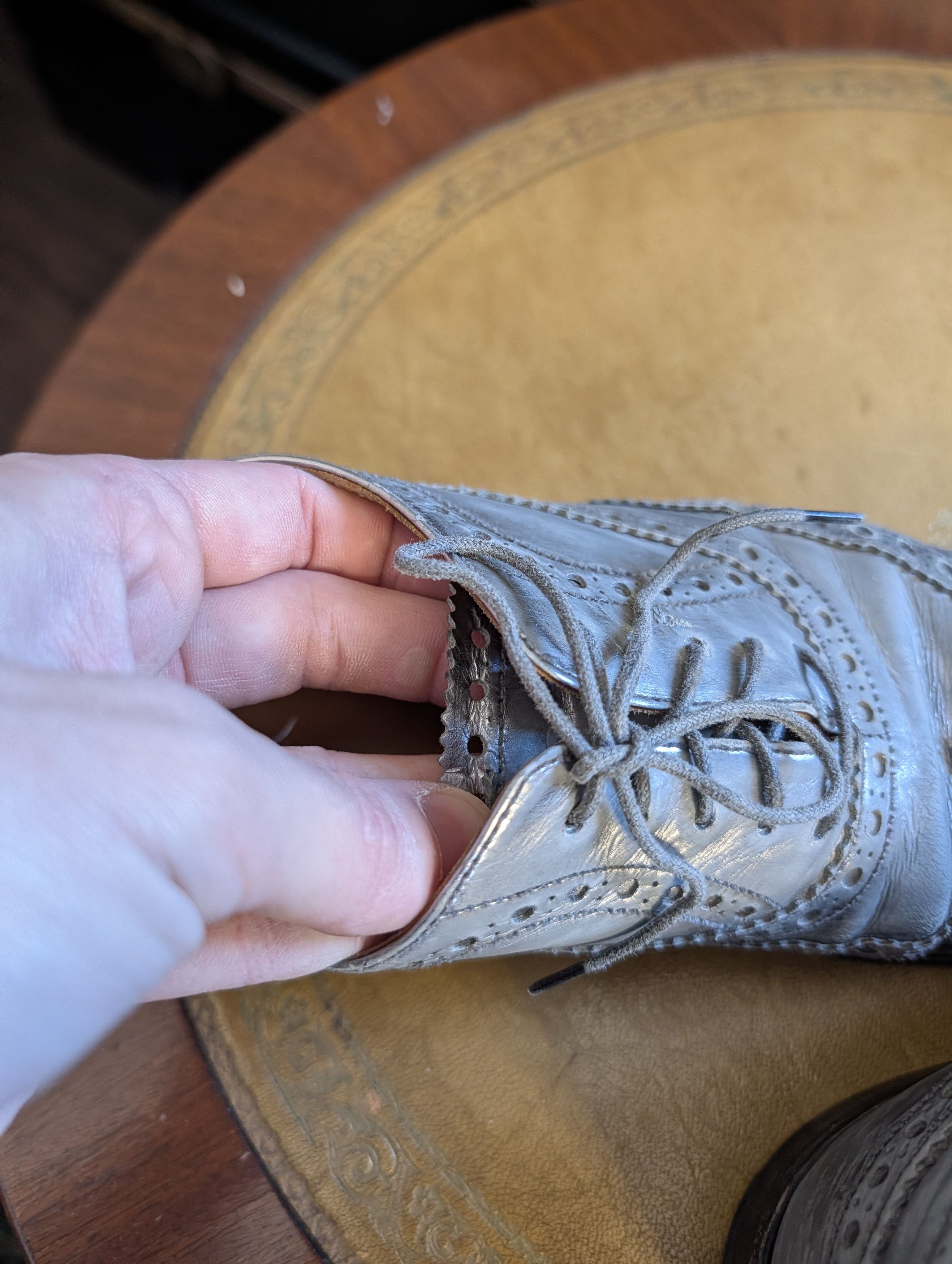 Church's $1,400 Burwood silver leather wingtip brogues Italy 37 Size US 6.5 / IT 36.5 - 6 Thumbnail