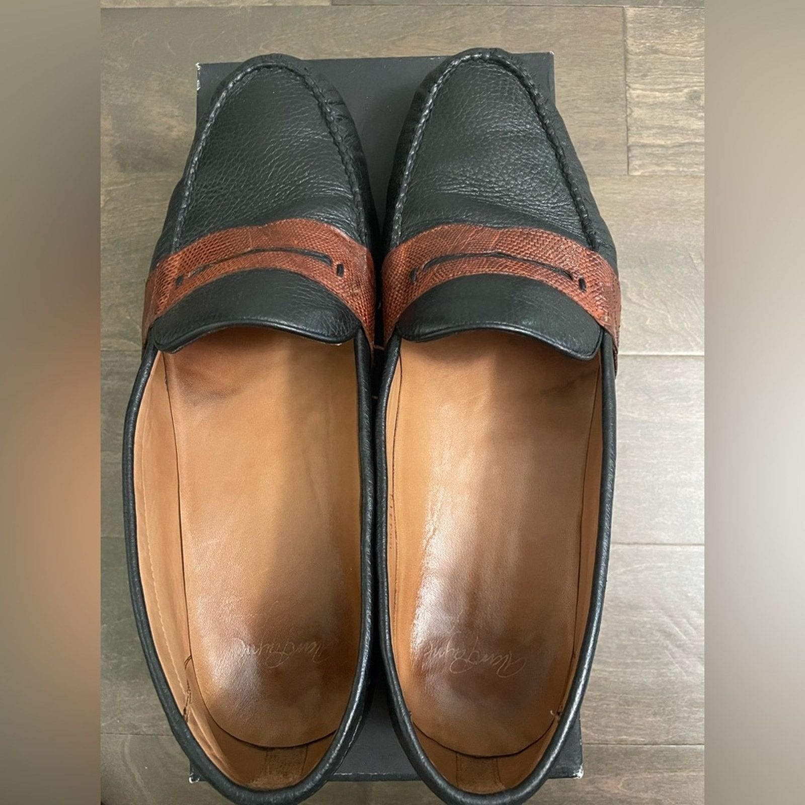 Alan Paine Alan Payne Wellesley II Black Genuine Lizard Loafers Men 12 Size US 12 / EU 45 - 6 Thumbnail