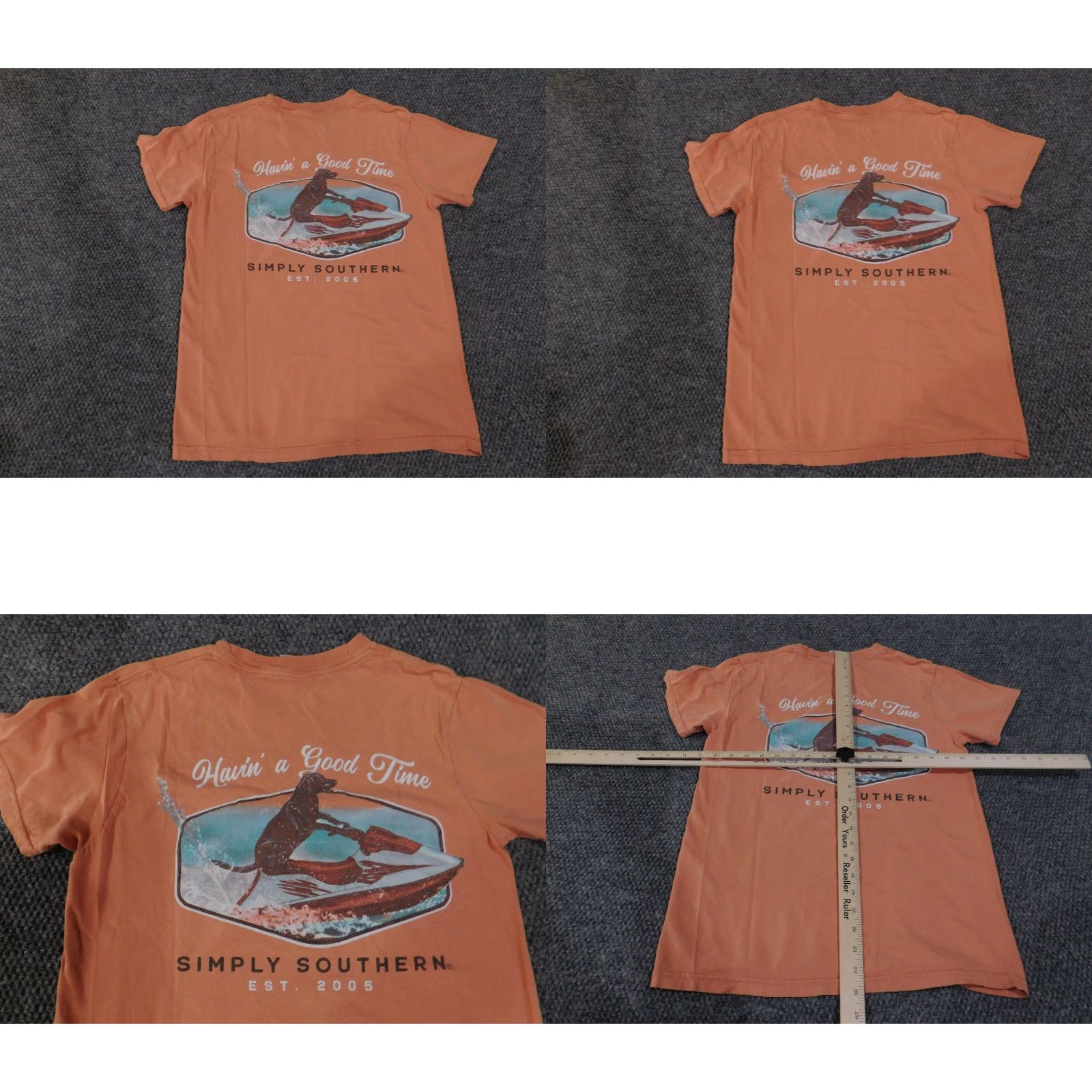 Comfort Colors comfort colors t shirt Mens small orange dog jet ski traditional Size US S / EU 44-46 / 1 - 8 Thumbnail