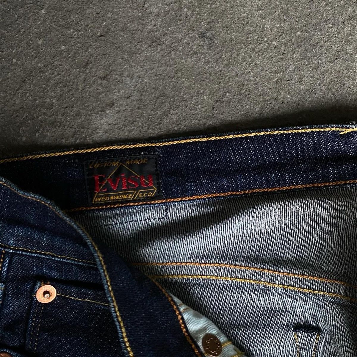 Evisu × Japanese Brand × Vintage Evisu Denim Mutant Logo Jeans Size 42" / US 20 - 6 Thumbnail