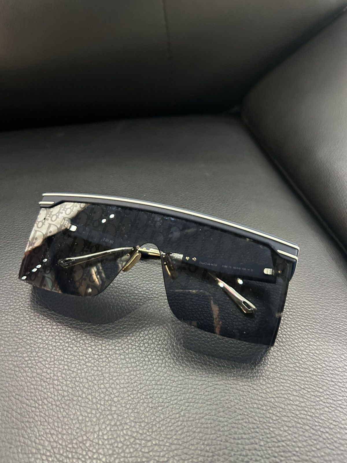 Dior Christian Dior Blue Oblique Mask Sunglasses Size ONE SIZE - 6 Thumbnail