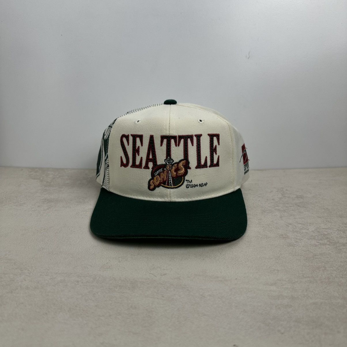 Vintage Vintage 90s Seattle Sonics Laser Sports Specialties NBA Hat Size ONE SIZE - 1 Thumbnail