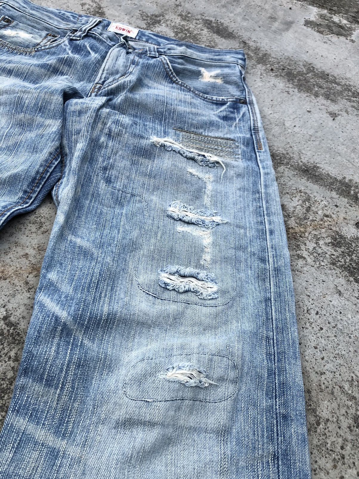 Edwin × Japanese Brand EDWIN PATCHWORK DISTRESSED DENIM Size US 30 / EU 46 - 3 Thumbnail