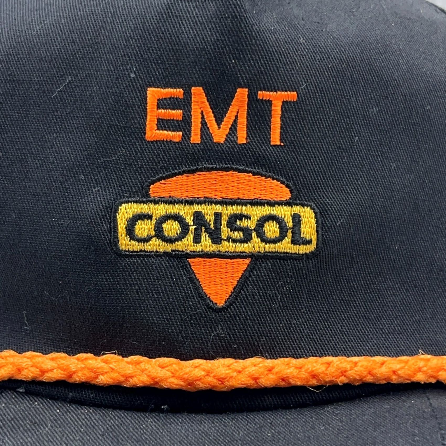 Coal VINTAGE Consol Coal Mining Trucker Hat Cap Snapback 80s USA Rope Black Orange Men Size ONE SIZE - 3 Thumbnail
