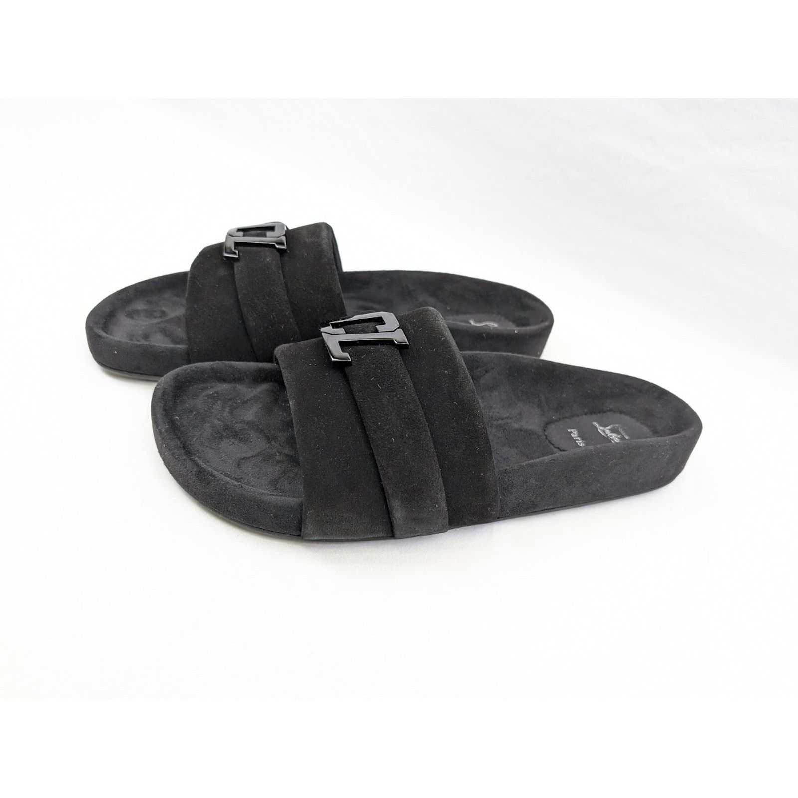 Christian Louboutin o1rshd1 Crosta Varsimule Bizz Flat in Black Size US 13 / EU 46 - 18 Thumbnail