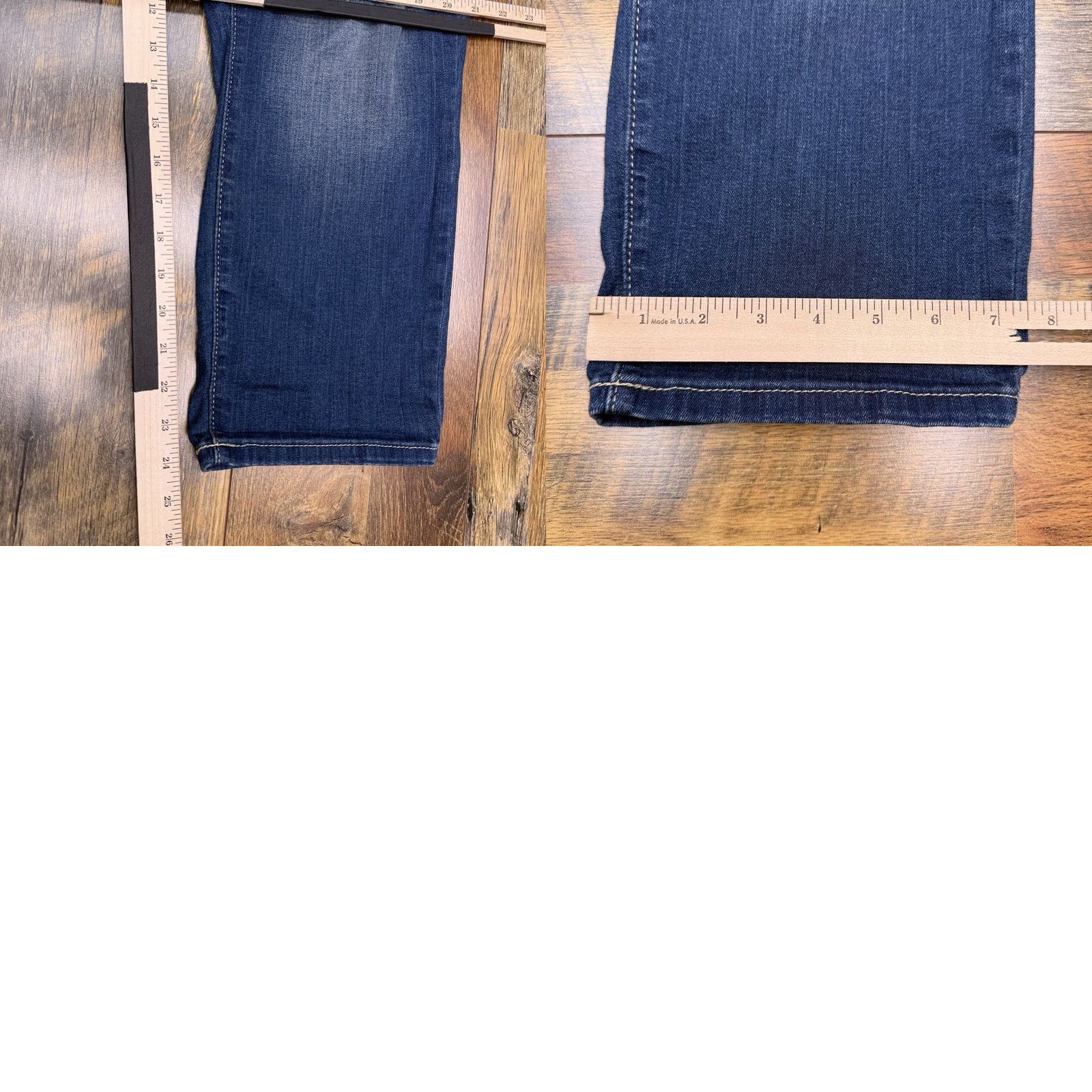 Vintage Lane Bryant Jeans Capri Womens 18 Mid Rise Stretch Distressed Denim Blue 5-Pocket City Regular Mens? Womens? Size 40" / US 18 - 9 Thumbnail