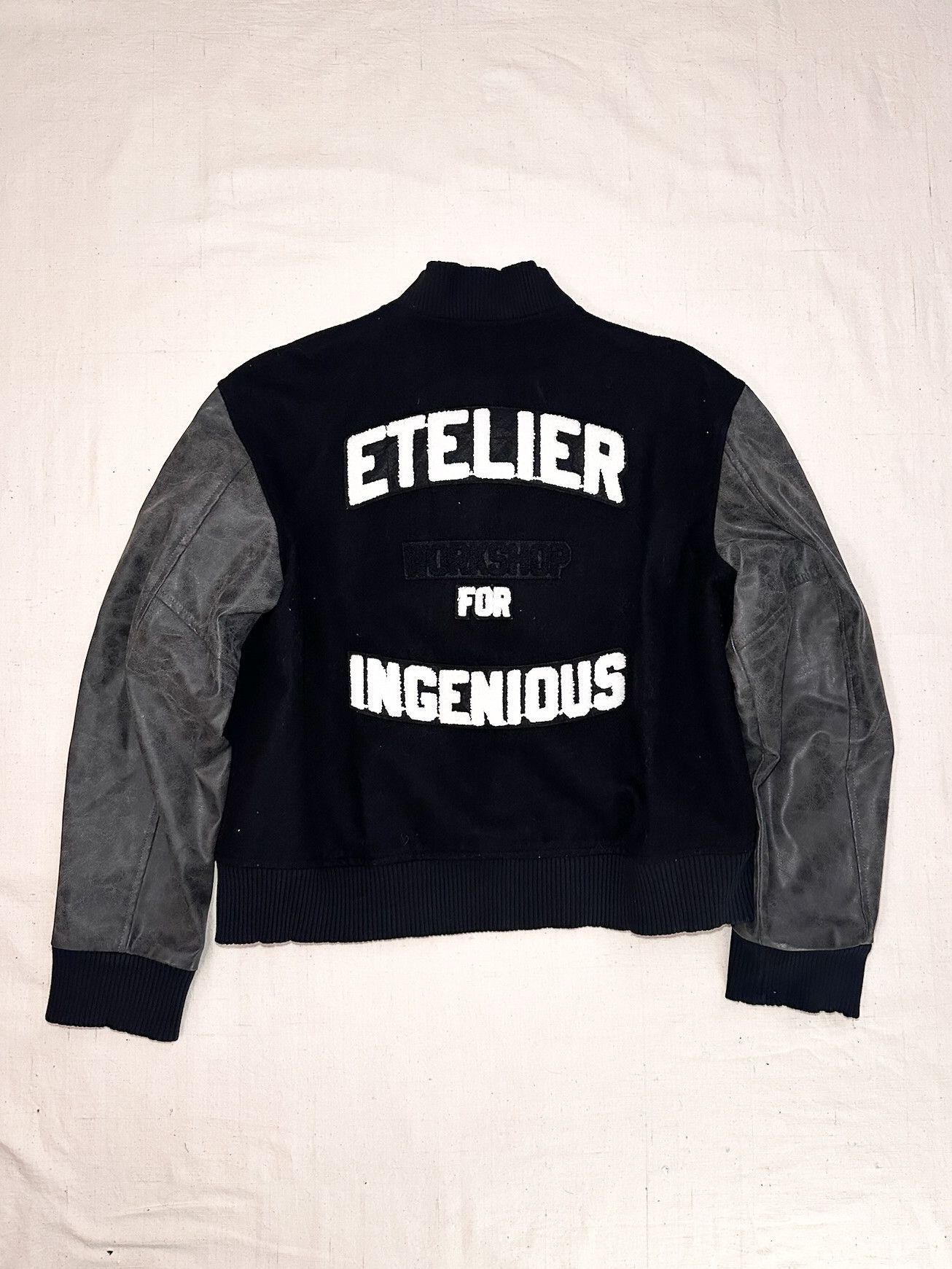 Etelier Gallery Etelier Gallery x Hostage Oil Stained Letterman Jacket Size US L / EU 52-54 / 3 - 6 Thumbnail