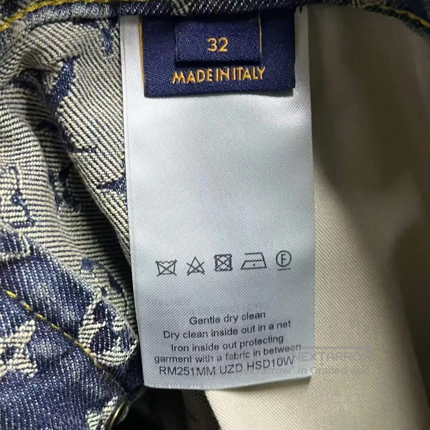 Louis Vuitton Louis Vuitton Blue pure cotton pleated full-print jeans| Size US 32 / EU 48 - 3 Thumbnail