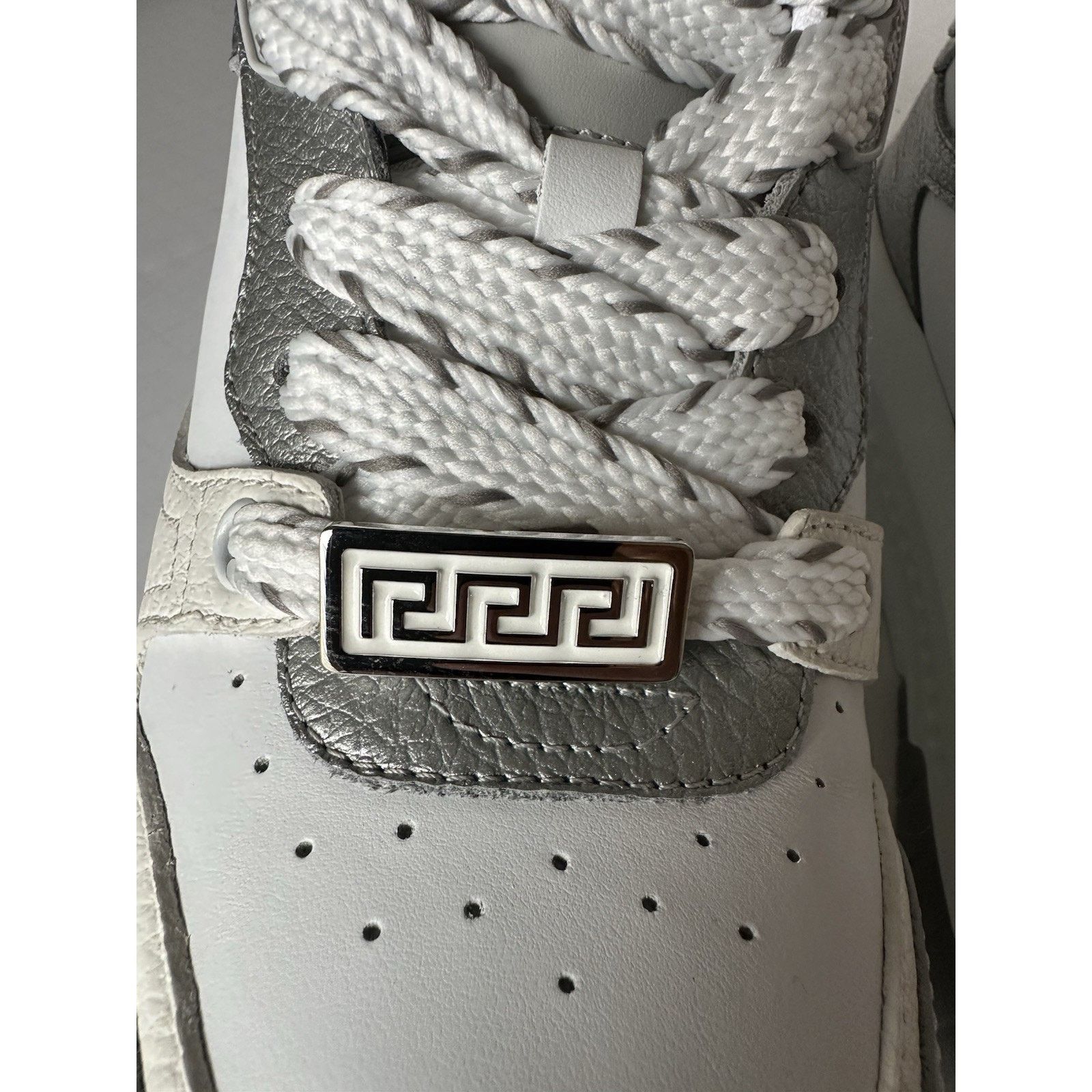 Versace Versace Odissea Leather White/Gray Sneakers 10 US 1015437 Size US 10 / EU 43 - 15 Thumbnail