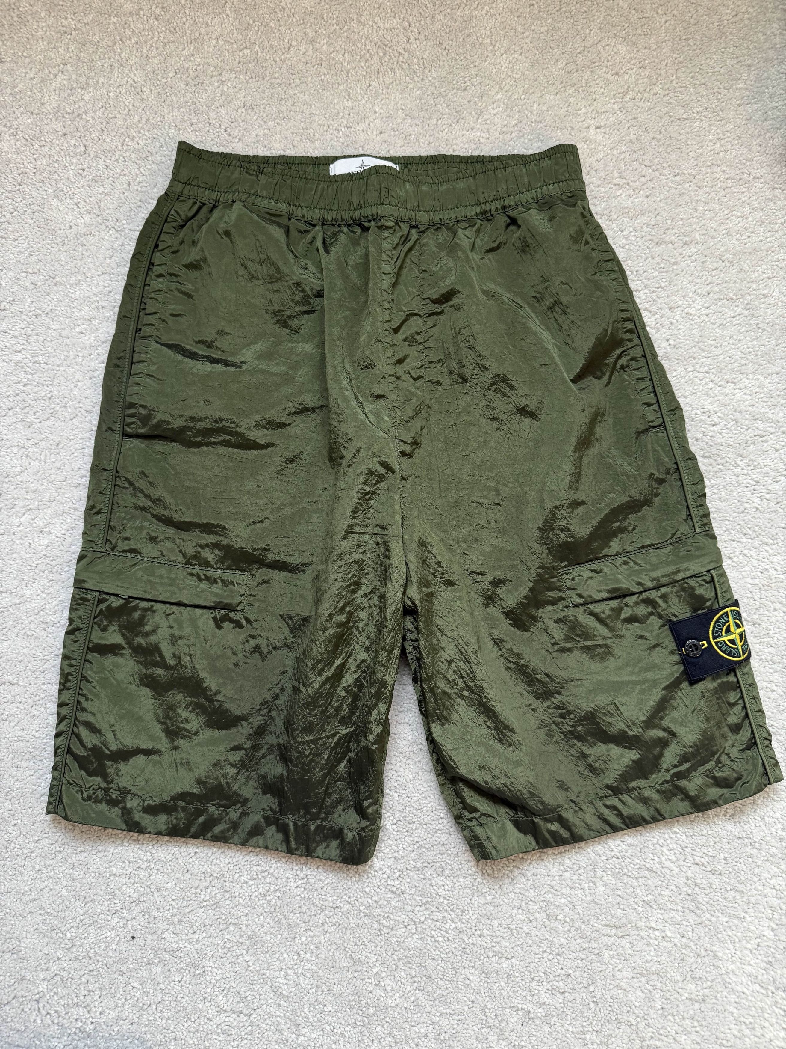 Stone Island Khaki Nylon Shorts Size US 28 / EU 44 - 1 Thumbnail