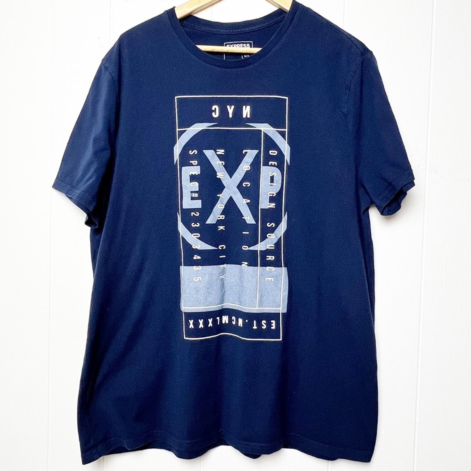 Express Express Navy NYC Logo Graphic Tee Shirt Men’s Size XL Size US XL / EU 56 / 4 - 1 Thumbnail