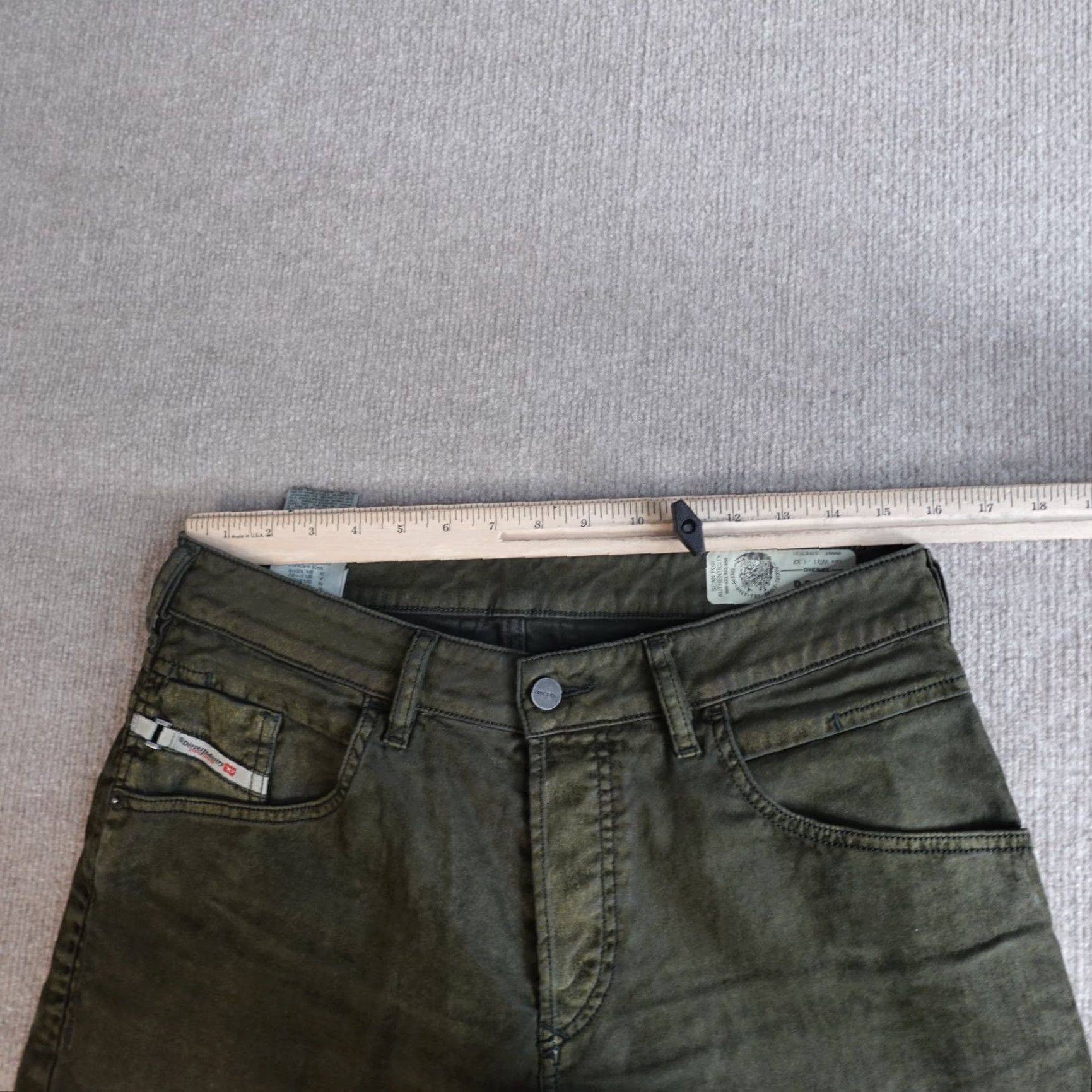 Diesel Diesel Jeans 30 Regular Green D-Bazer Slim Tapered Denim 31/32 Inseam Belt Loops Mens Size US 30 / EU 46 - 4 Thumbnail