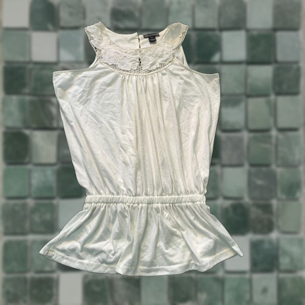 Vintage Isabella Rodriguez Dress Mini Lace White Sleeveless Womens M Size M / US 6-8 / IT 42-44 - 1 Thumbnail