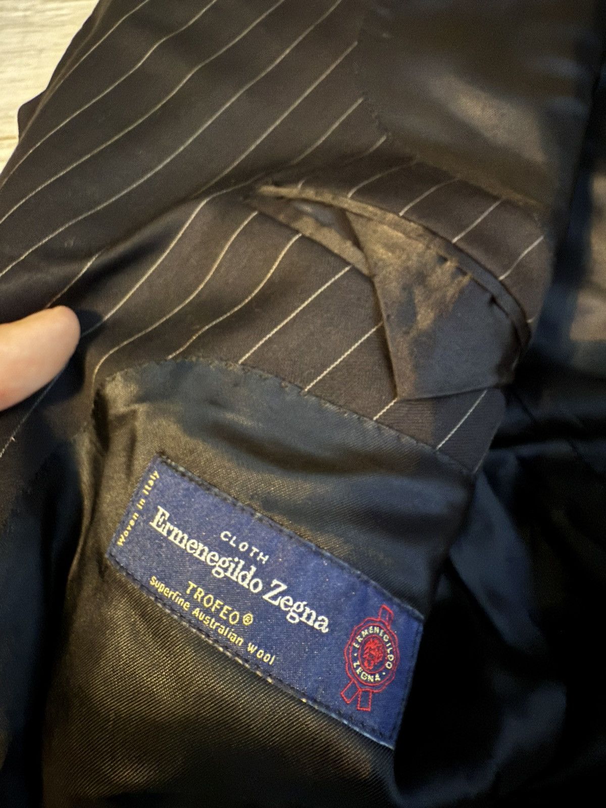 Ermenegildo Zegna Vintage Ermenegildo Zegna striped suit blazer Size 44R - 5 Thumbnail