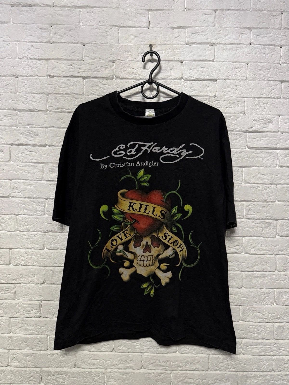 Vintage Ed Hardy By Christian Audigier T-shirt Huge Logo