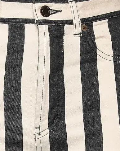 Saint Laurent Paris o1s1wg110225 616241 Slim Fit Shorts in Black/Ivory Size 27" / US 4 / IT 40 - 4 Thumbnail