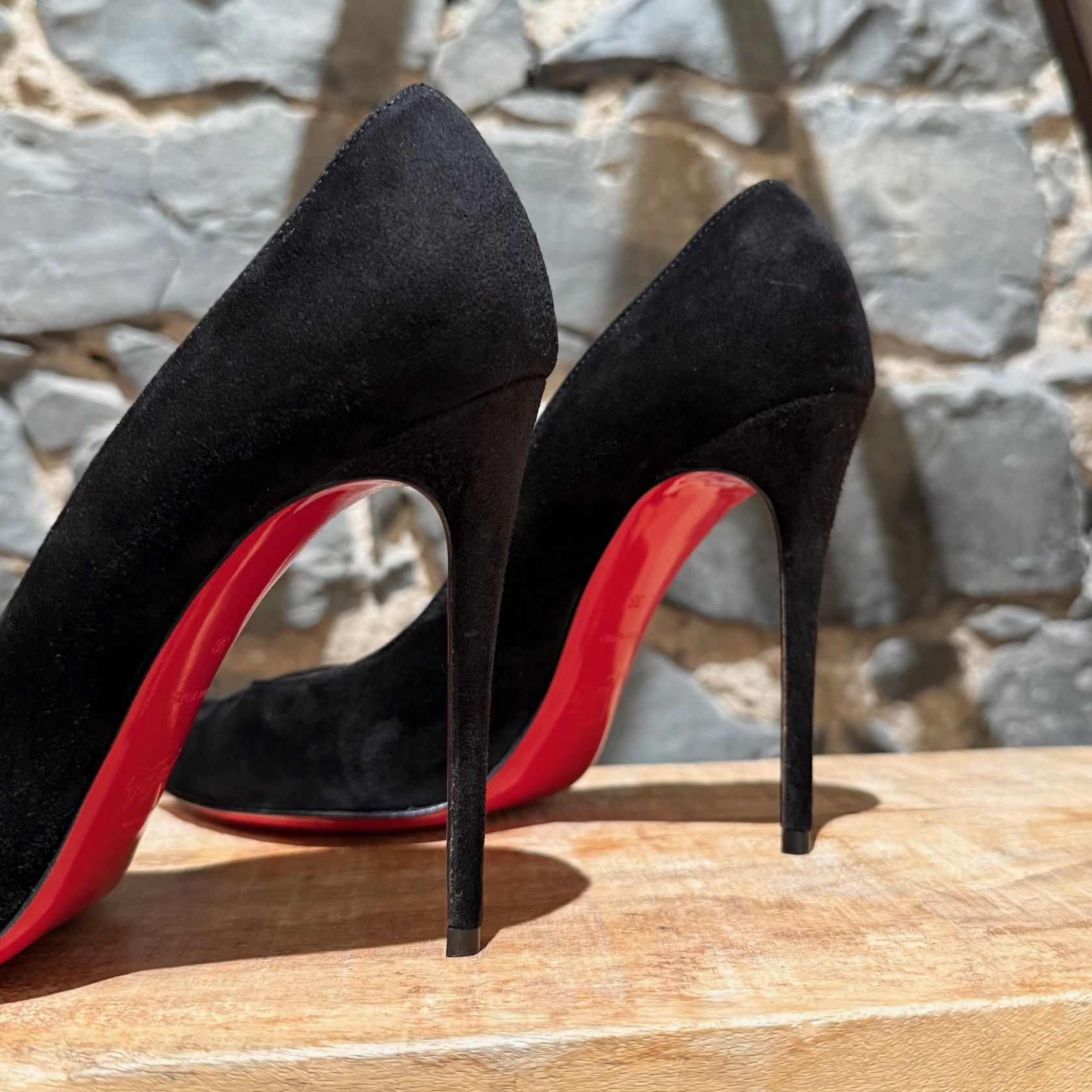 Christian Louboutin Christian Louboutin Black Suede Corneille 100 Pumps Size US 8 / IT 38 - 11 Thumbnail