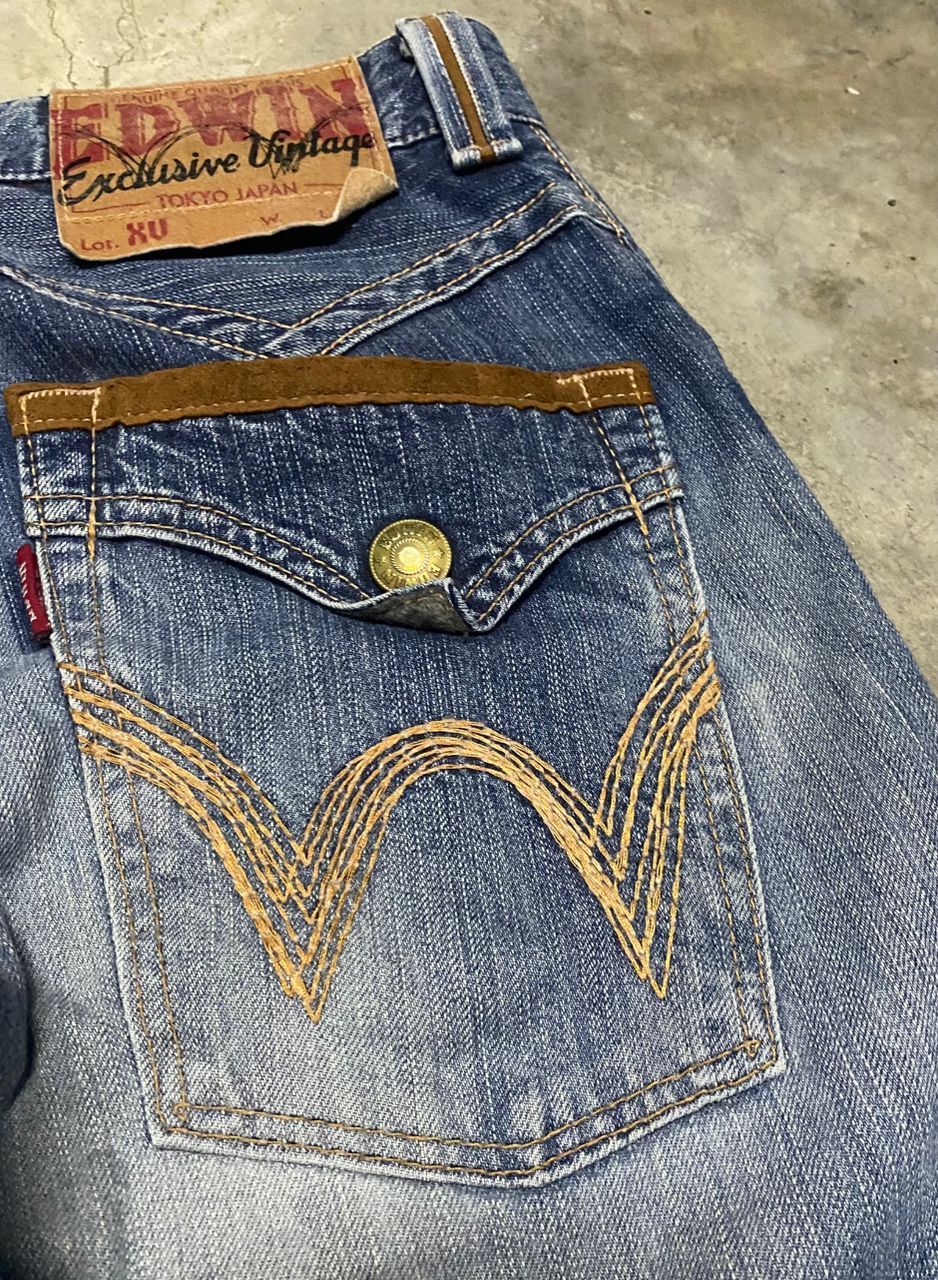 If Six Was Nine 💥BEST OFFER 💥EDWIN XV EXCLUSIVE VINTAGE DISTRESSED DENIM Size US 31 - 3 Thumbnail