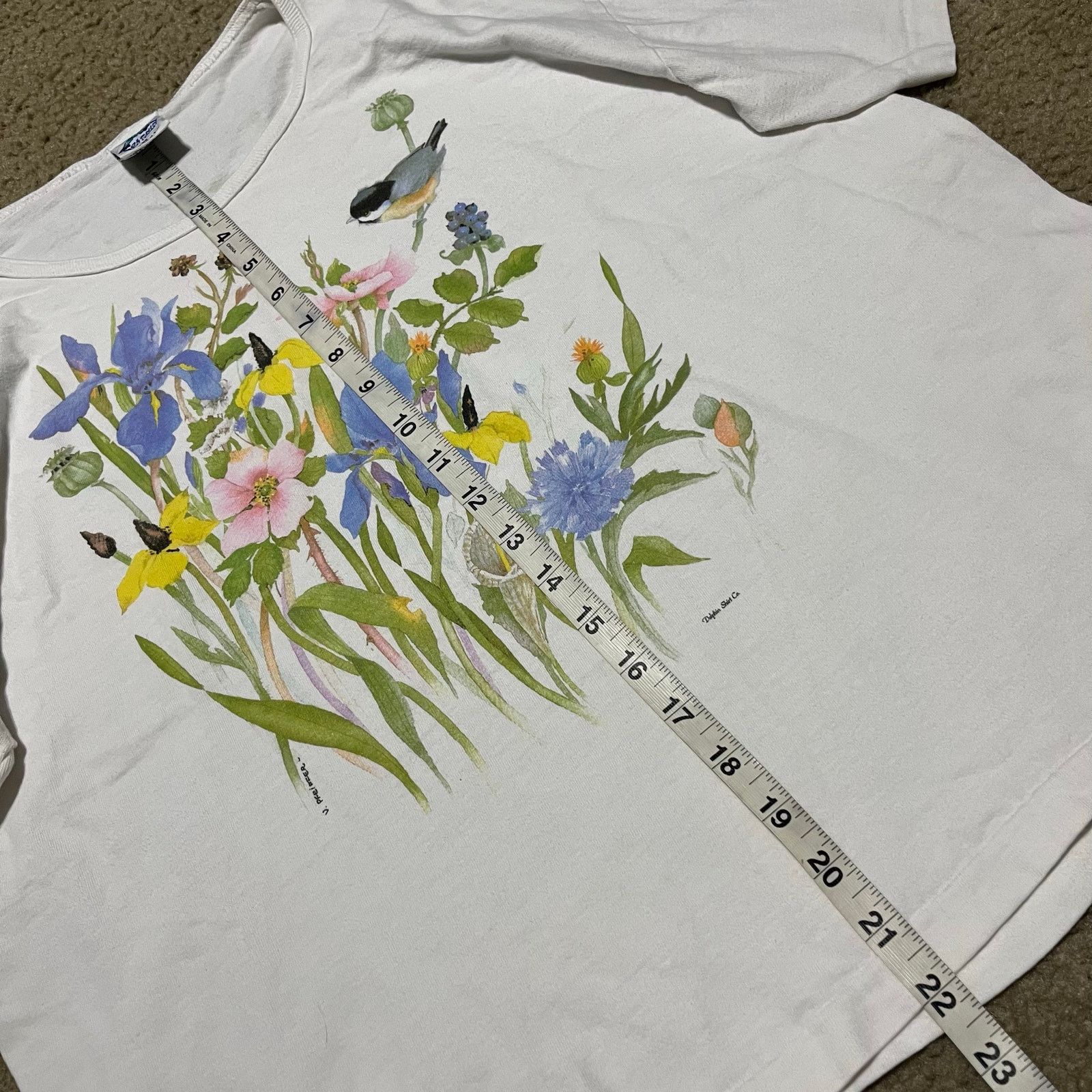 Other Vintage 90s Floral Flower Bird Nature Tee XL Size XL / US 12-14 / IT 48-50 - 6 Thumbnail