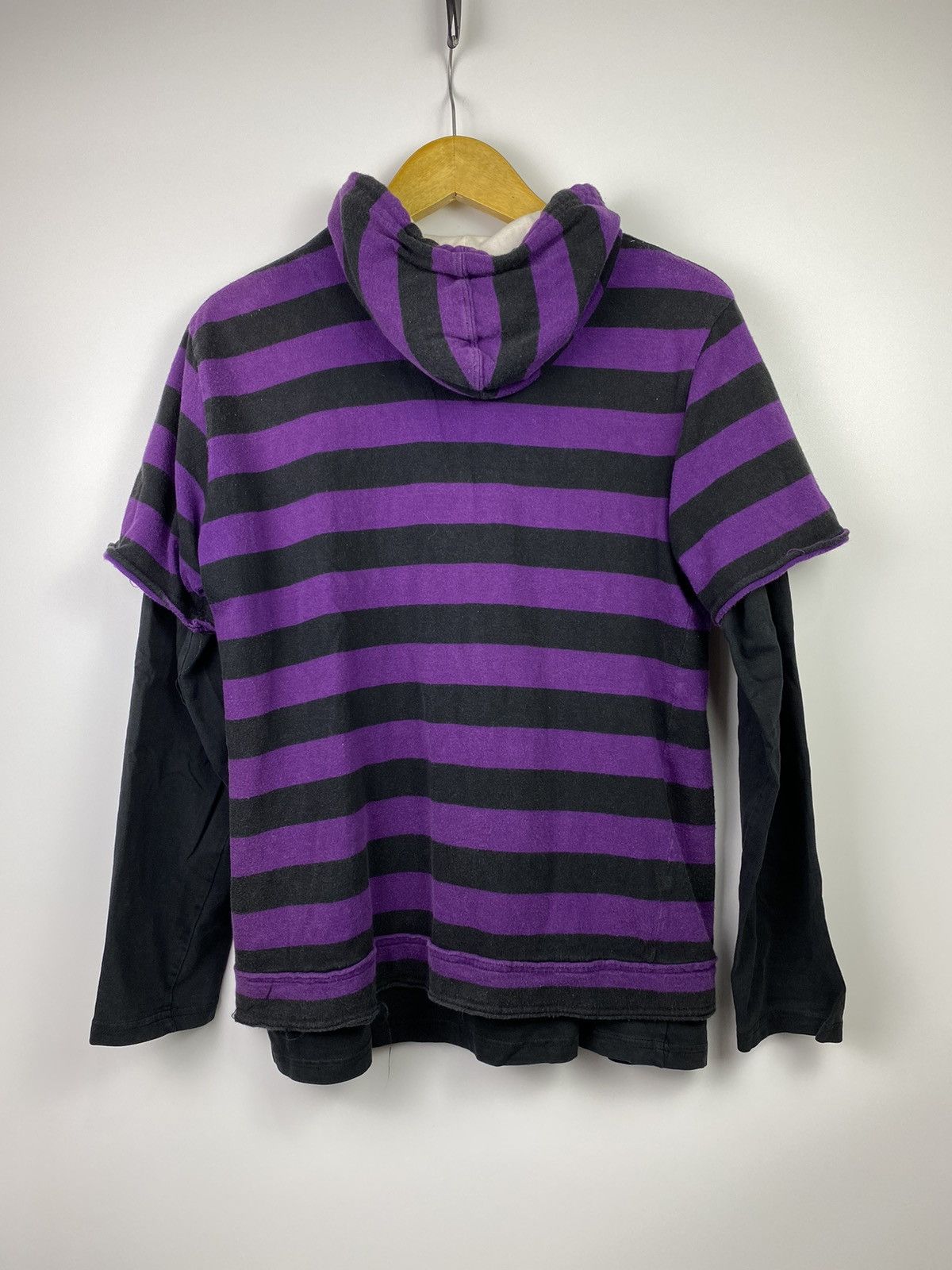 Hysteric Glamour × If Six Was Nine × Japanese Brand stripe short hoodie distress pincponc japanese brand Size US M / EU 48-50 / 2 - 7 Thumbnail