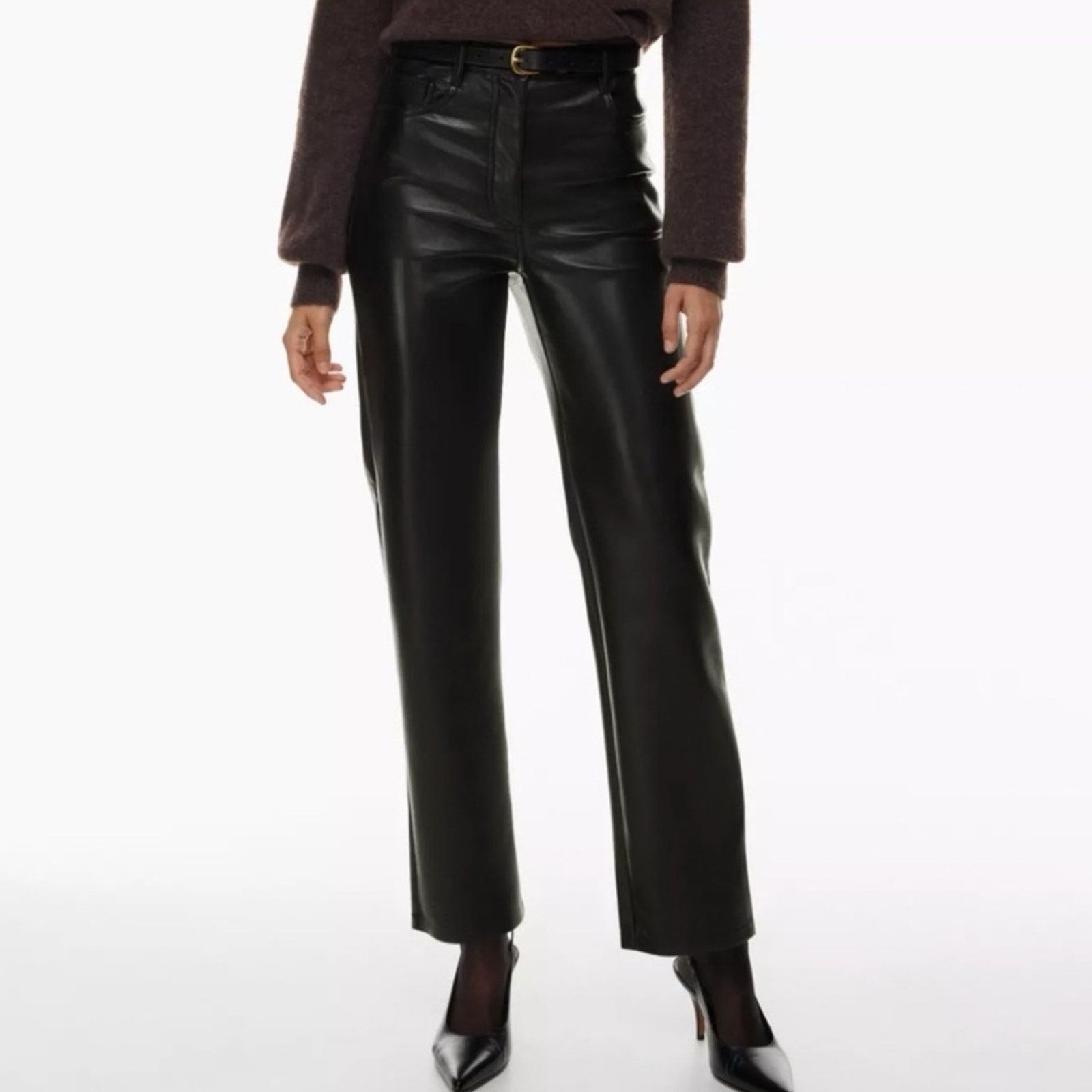 Aritzia Aritzia Wilfred The Melina™ Pant Faux Leather Size 24" / US 00 / IT 34 - 1 Thumbnail