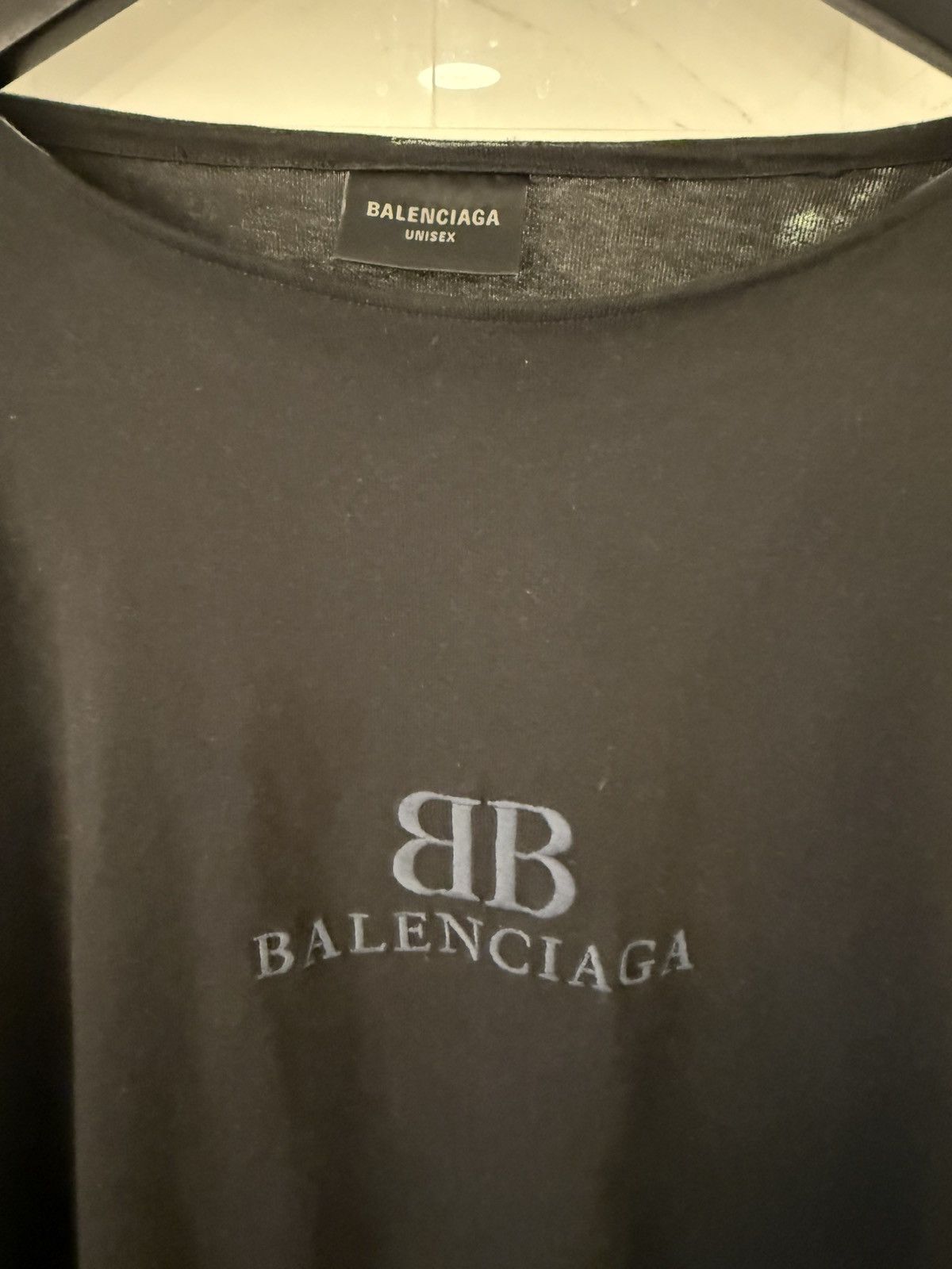 Balenciaga Balenciaga BB Embroidered Destroyed Cropped T-Shirt Size US L / EU 52-54 / 3 - 3 Thumbnail