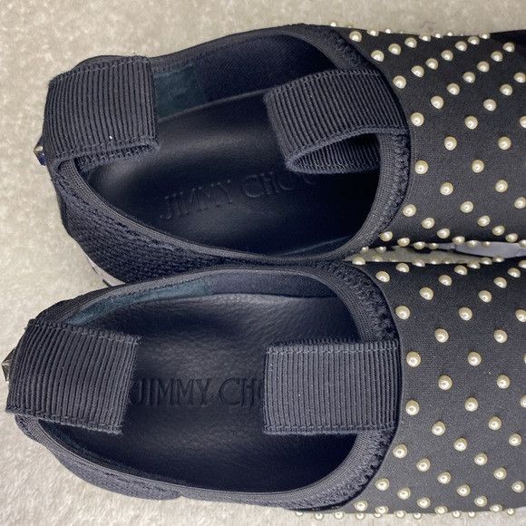 Jimmy Choo Jimmy Choo Oakland Mesh Studded Slip-On Sneakers Size US 7.5 / EU 40-41 - 6 Thumbnail