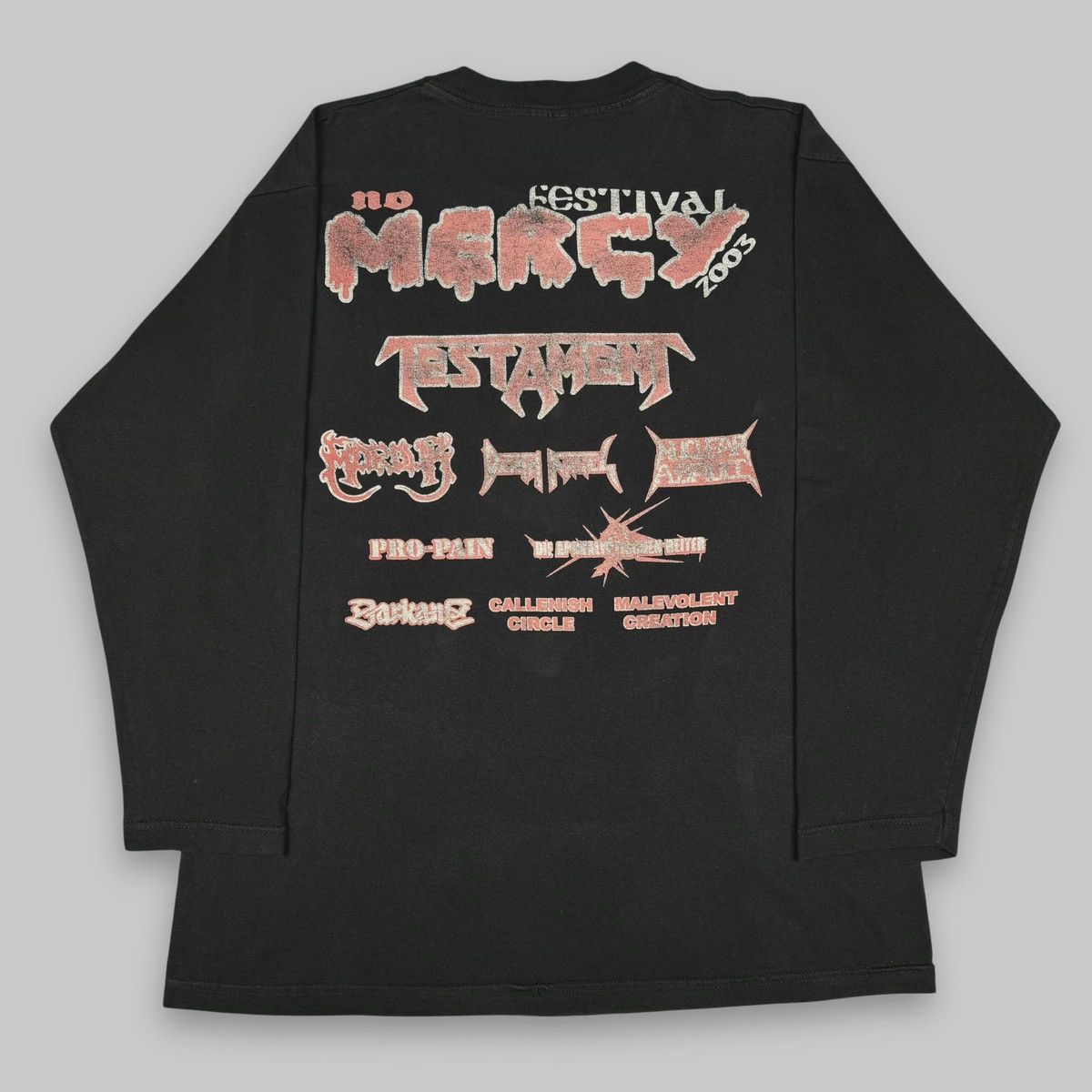 Band Tees Vintage 2003 No Mercy Festival Metal Long Sleeved T Shirt Size US L / EU 52-54 / 3 - 1 Thumbnail