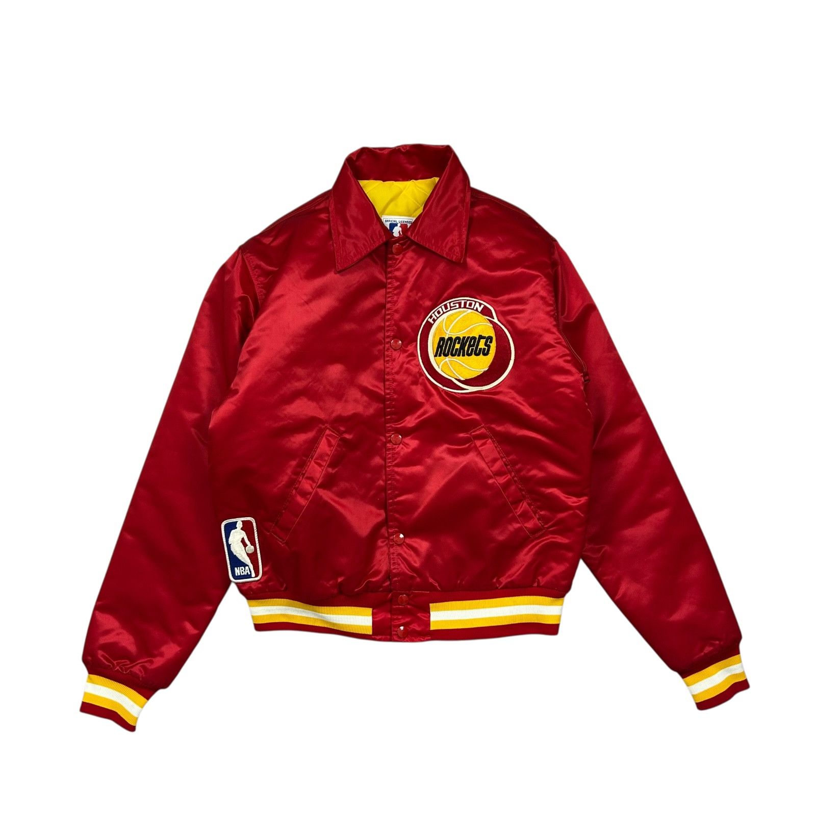 NBA RARE VTG 90s HOUSTON ROCKETS STARTER SATIN BOMBER JACKET Size US M / EU 48-50 / 2 - 1 Thumbnail