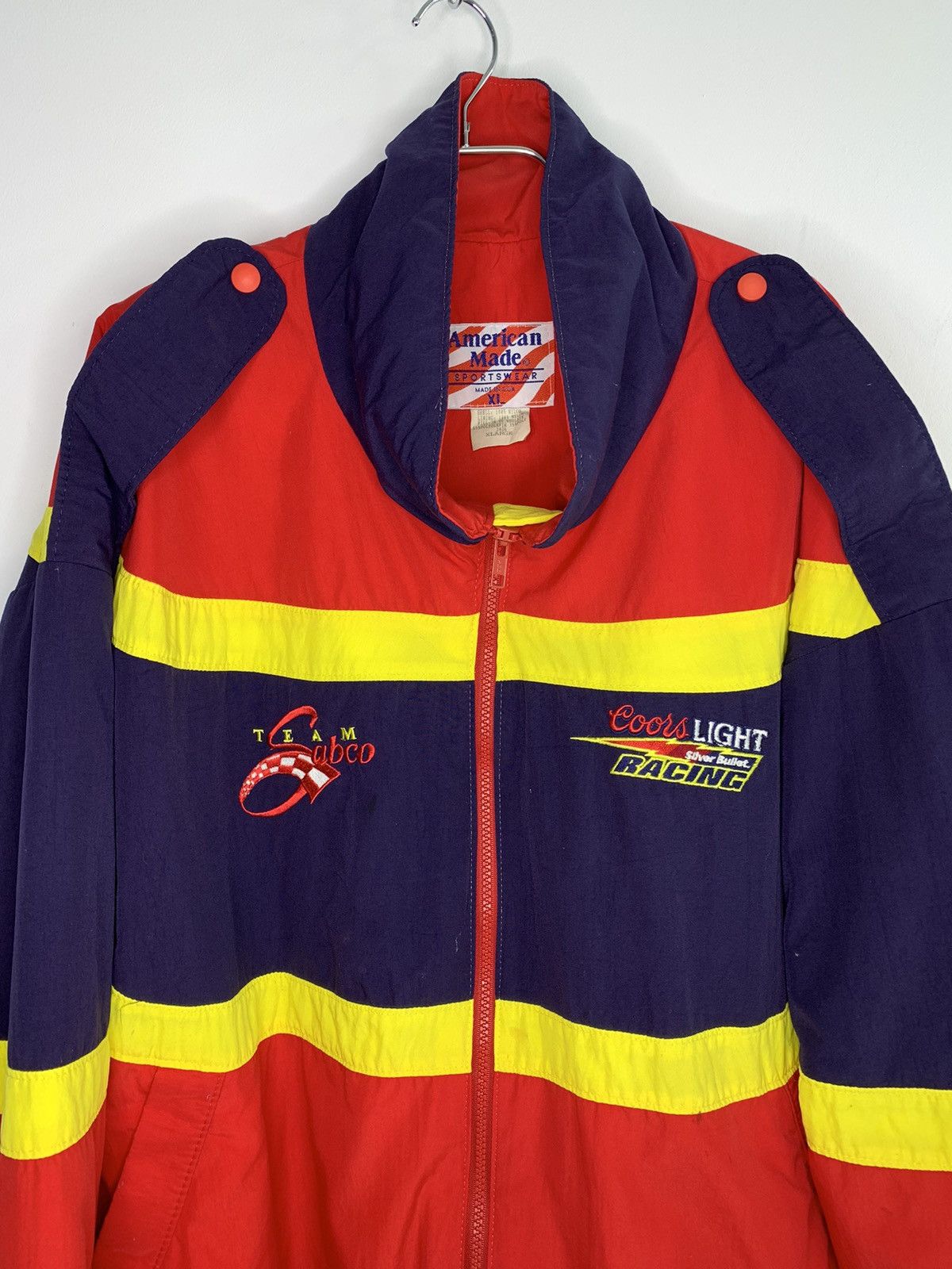 NASCAR × Vintage NASCAR Coors Light Racing Silver Bullet Sabco Team Jacket Size US XL / EU 56 / 4 - 4 Thumbnail