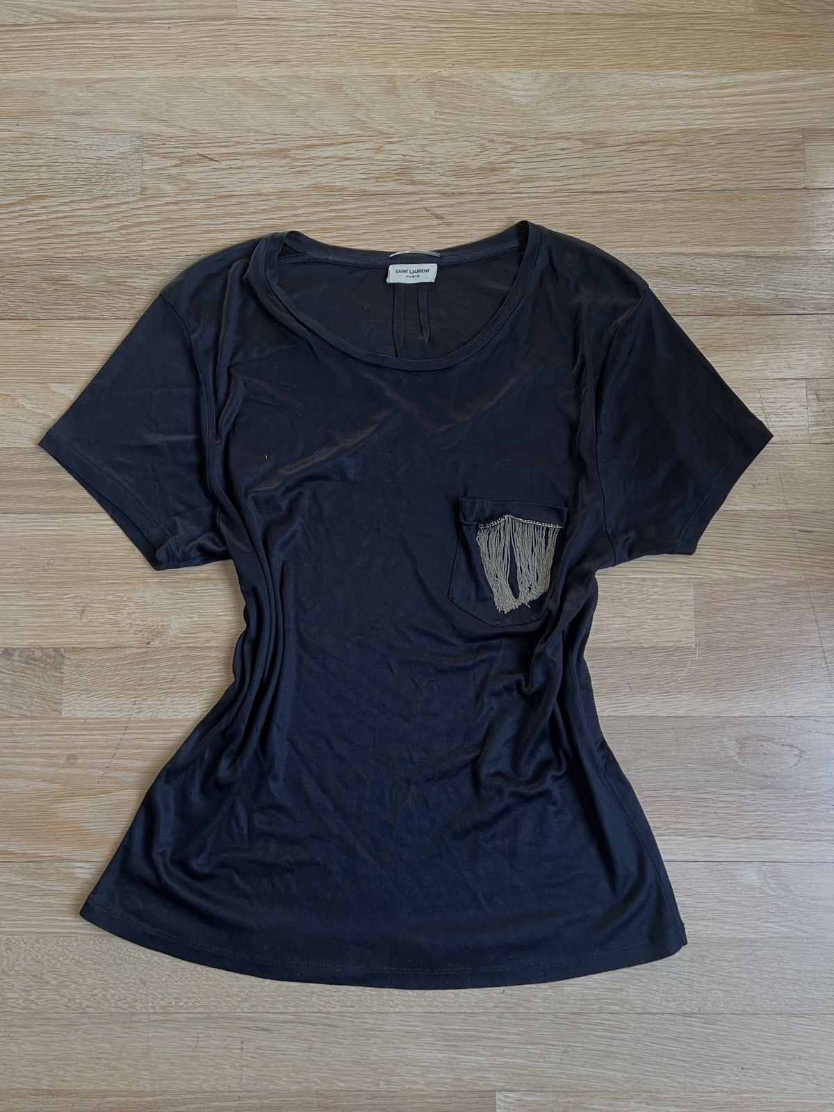 Saint Laurent Paris Saint Laurent chain pocket shirt Size S / US 4 / IT 40 - 1 Thumbnail