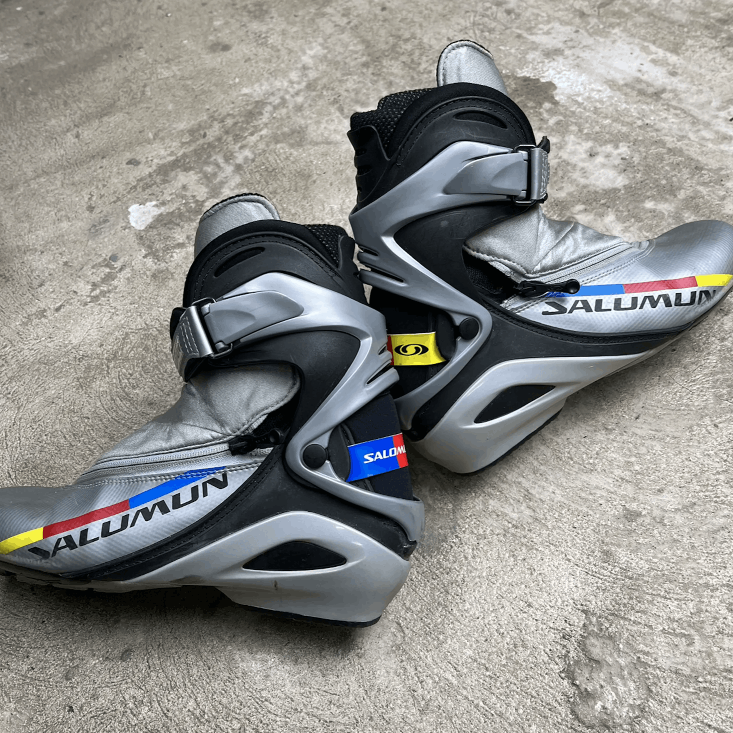 Salomon 2000s VINTAGE SALOMON METALLIC ZIP-UP SKI BOOTS - 5042 Size US 9 / EU 42 - 2 Thumbnail